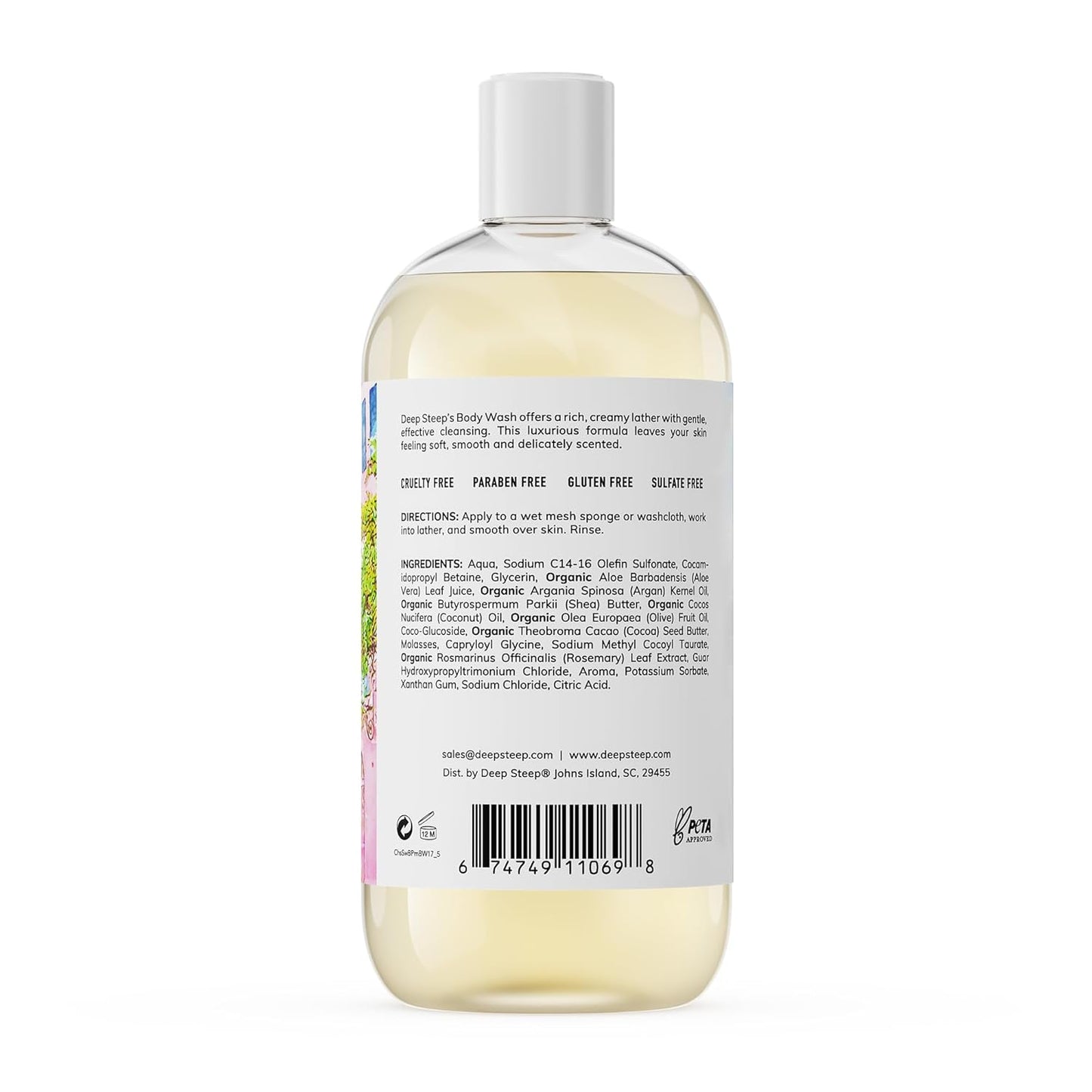 Deep Steep Body Wash, Strawberry Plum (Rainbow Row), 17 oz – Hydrating Shower Gel with Hyaluronic Acid, Shea Butter, Aloe Vera & Argan Oil – Vegan, Clean Beauty, Clean & Refreshed Skin