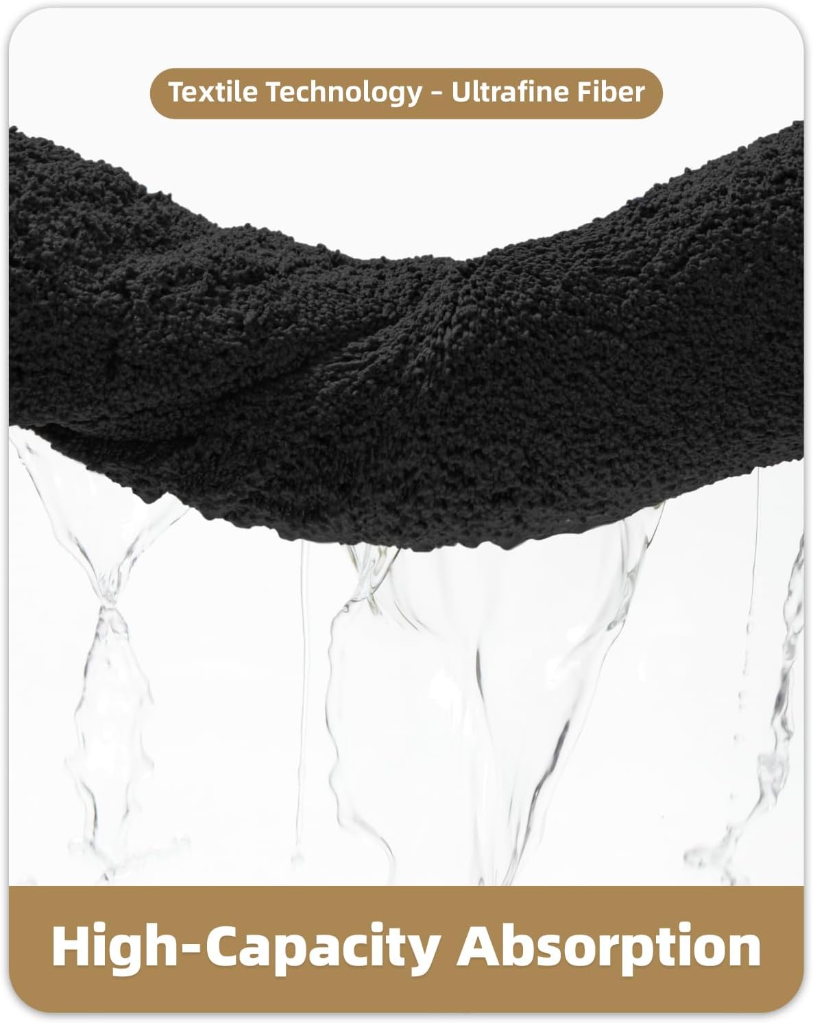 Color&Geometry Bathroom Runner Non Slip, 24"x43" Black Bath Runner Rug, Absorbent, Soft, Washable, Microfiber Bath Mat Bathroom Carpet