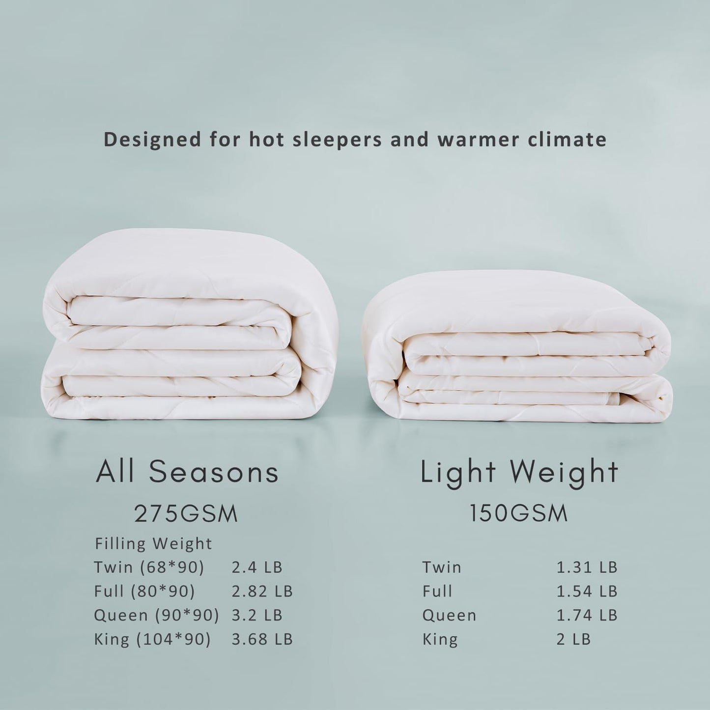 TOSMO Luxury Comforter, 100% Viscose from Bamboo Shell & Fill, Soft Breathable Cooling Silky Duvet Insert, Down Alternative Blanket for Restful Sleep (Queen, All Seasons White)