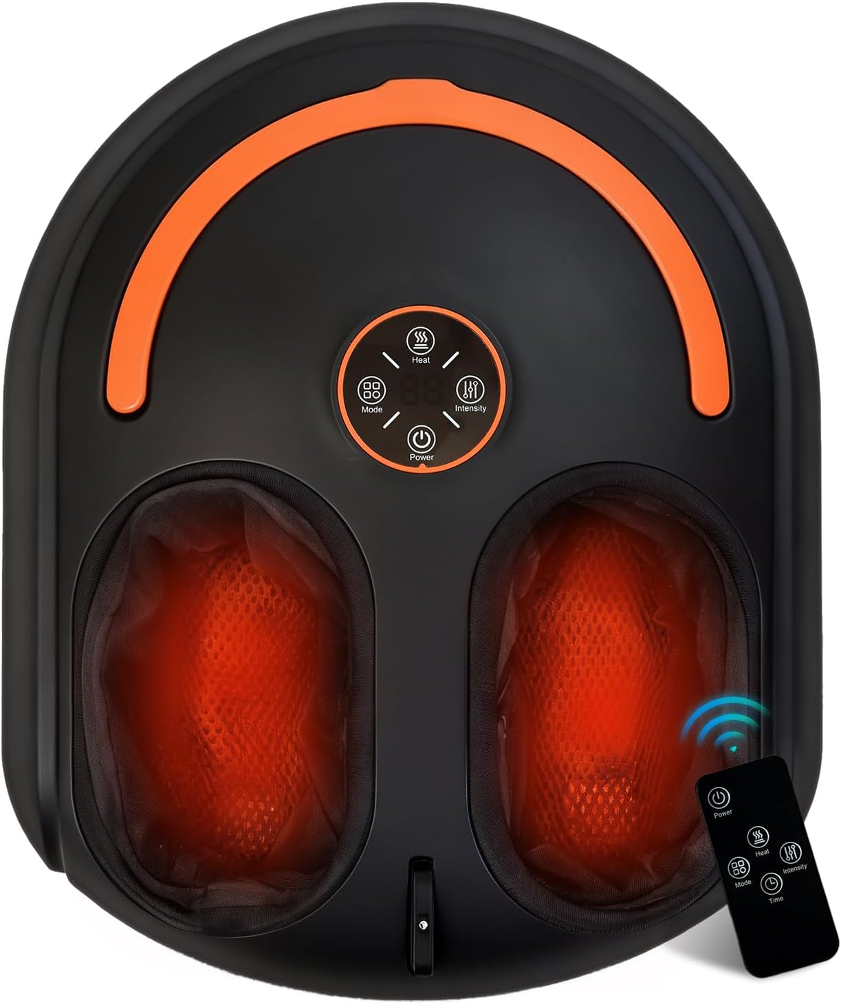 Shiatsu Foot Massager Electric Feet Massage Machine Deep Kneading Relief for Plantar Fasciitis, Air Compression, 3 Heat Levels Relax for Home Office Use, Christmas Gifts for Women Mom Dad Black