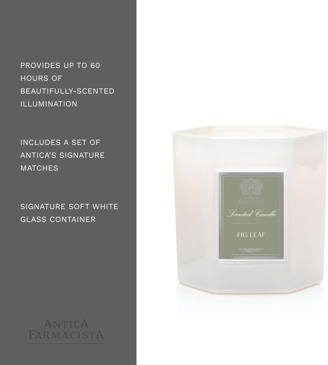 Antica Farmacista Luxury Scent Candle - Decorative Home Candle - Long-Lasting & Premium Scented - Luxury Gift - Fig Leaf, 9 oz