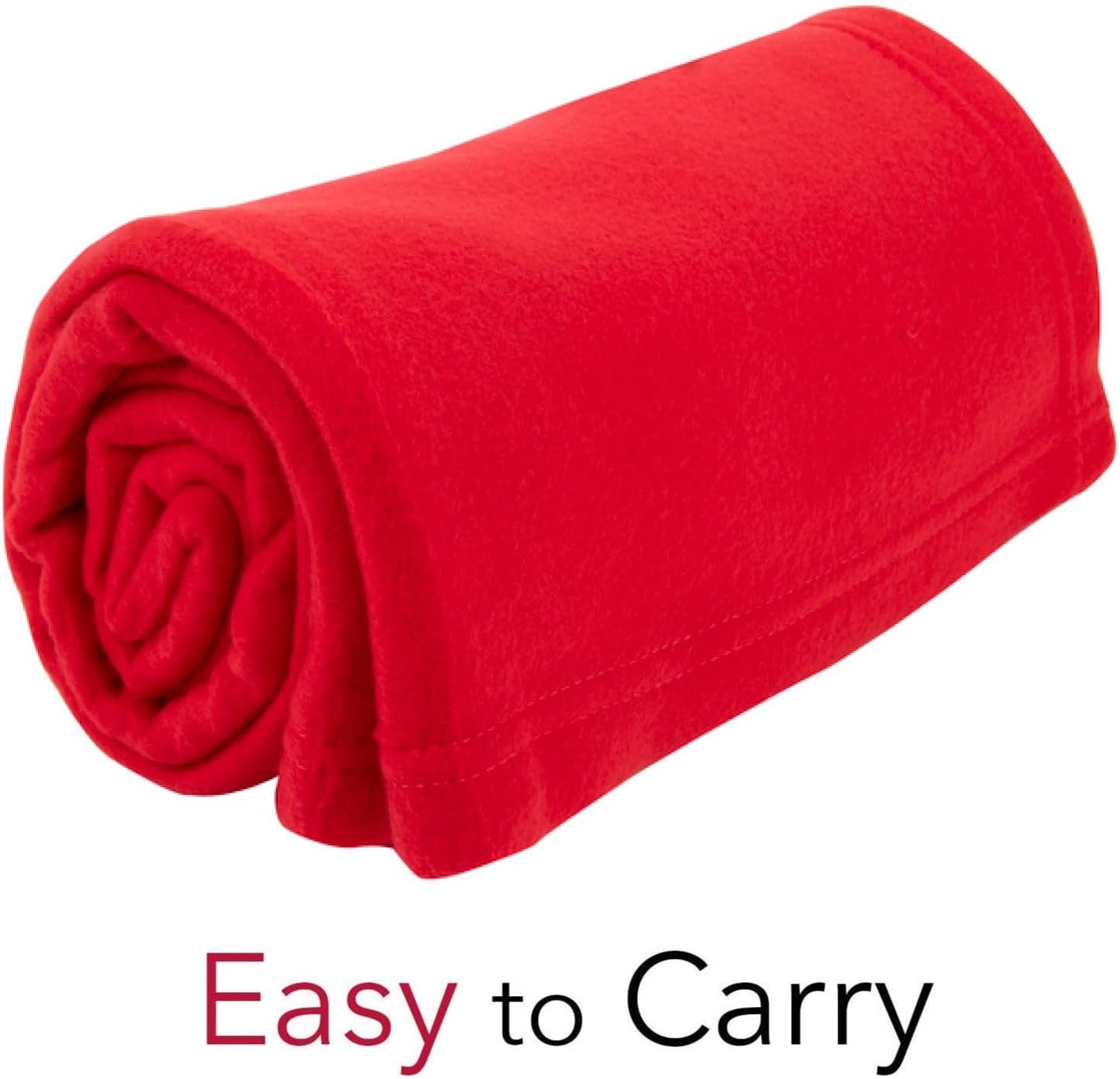 (24 Pack) Bulk Fleece 50x60 Throw Blankets for Wedding Favors, Homeless Women, Men, Homes, Bed, Sofa, Couch, Office, Pet Blankets, Travel | Soft Warm Lightweight Throw Blankets in Bulk (Red)