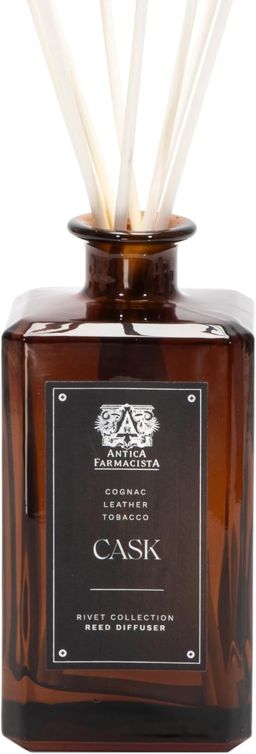 Antica Farmacista Home Ambiance Diffuser - Long-Lasting Reed Scent Diffuser - Luxury Room Freshener Gift - Cask, 10.8 fl oz