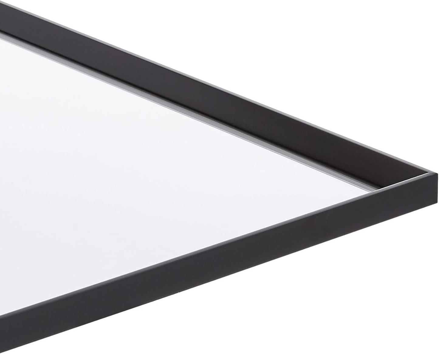 Amazon Basics Rectangular Wall Mount Mirror 24" x 36", Peaked Trim, Black