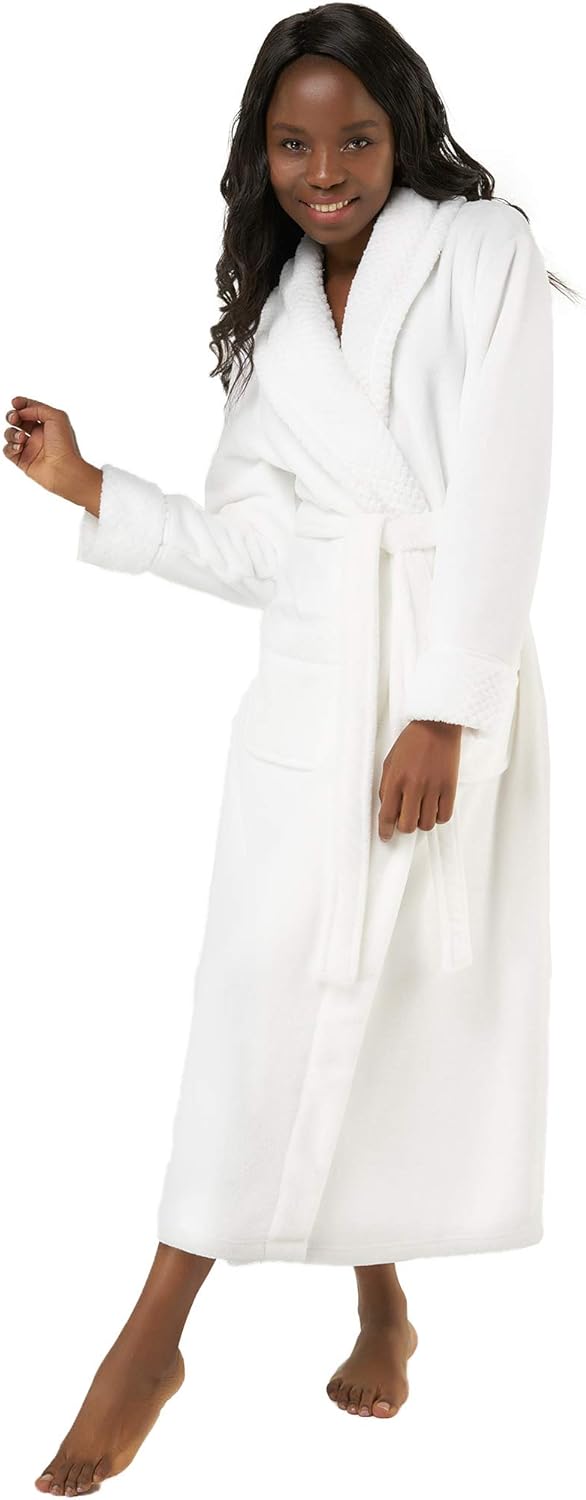 Turquaz Oversize Plush Robes For Women, Soft Warm Fleece Bathrobe for Women