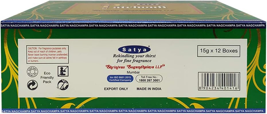 Natural Patchouli Incense Sticks and Incense Stick Holder Bundle Insence Insense Satya Incense