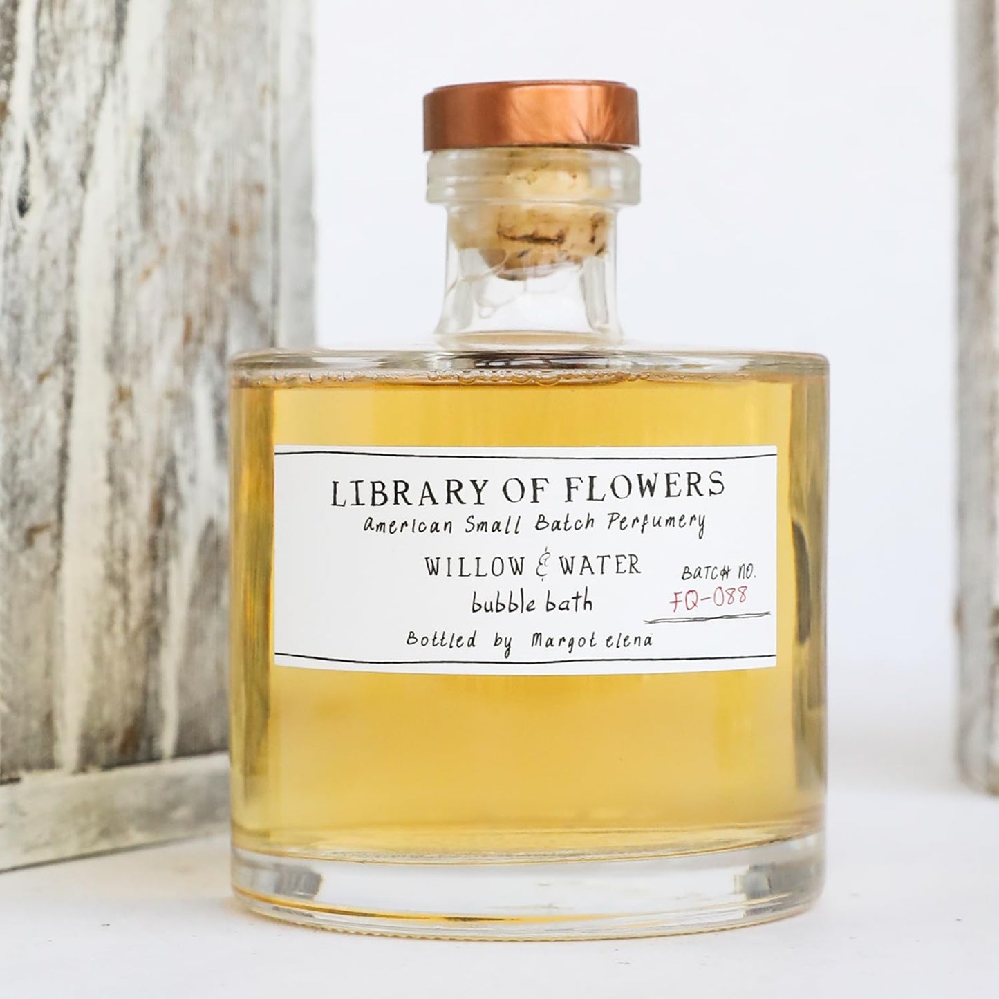Library of Flowers Willow & Water Bubble Bath, 17 fl. oz., Cut Greens, Flowering Lotus & Watercress, Skin Hydrating & Deep Moisturizing, Avocado Oil & Green Tea, Relaxing Scented Bubbling Bath Soap