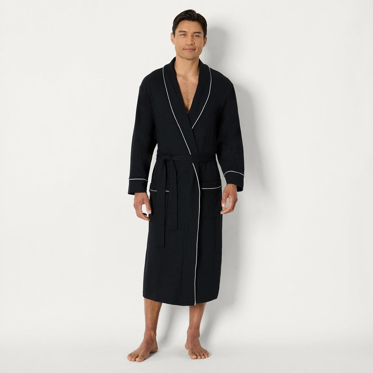 Amazon Essentials Mens Lightweight Waffle Bathrobe (Available in Big & Tall)