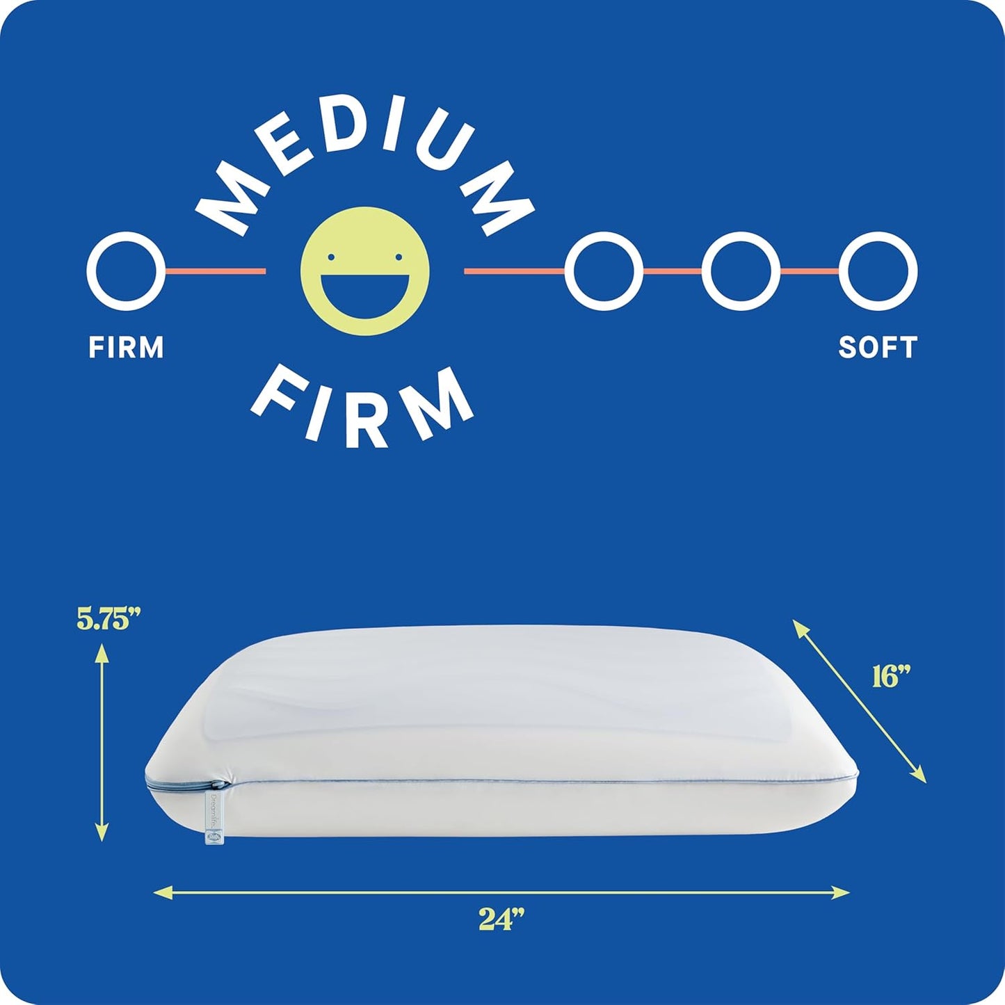 SEALY Dreamlife Standard Size Memory Foam Cooling Pillow with SealyChill Cooling Gel, Removable Machine-Washable Cover, Designed and Built in The USA