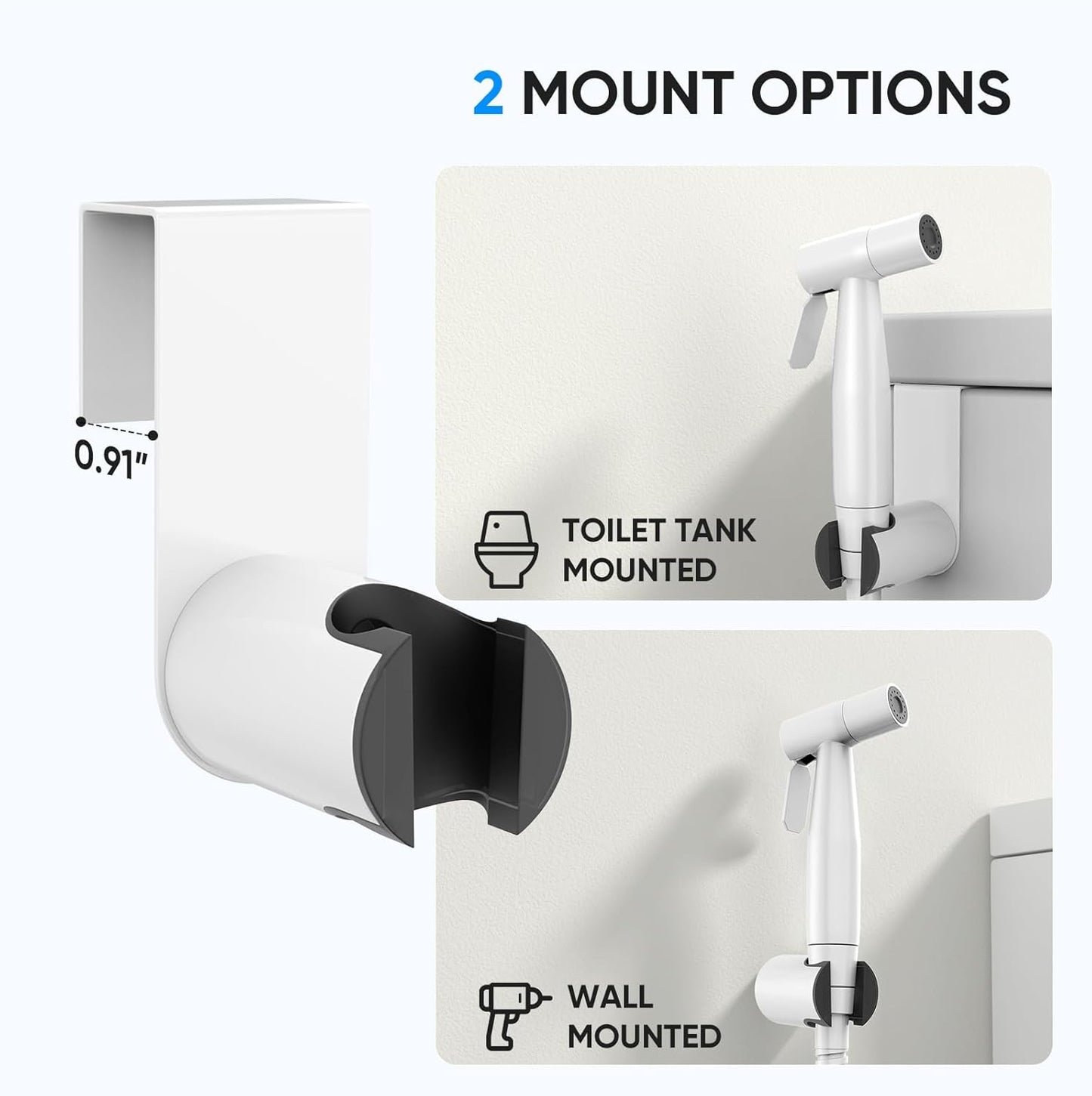 Arofa Bright White Bidet Sprayer for Toilet, Handheld Jet Sprayer Adjustable Water Pressure Muslim Shower with Bidet Hose, Bidets Faucet for Existing Toilets Cloth Diaper Spray for Baby/Feminine Wash