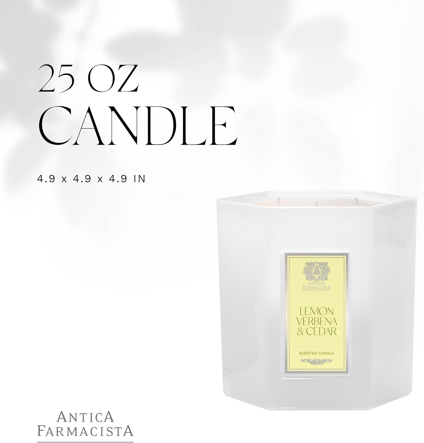 Antica Farmacista Three-Wick Candle - Decorative Home Candle - Long-Lasting & Premium Scented - Luxury Gift - Lemon, Verbena & Cedar, 25 oz