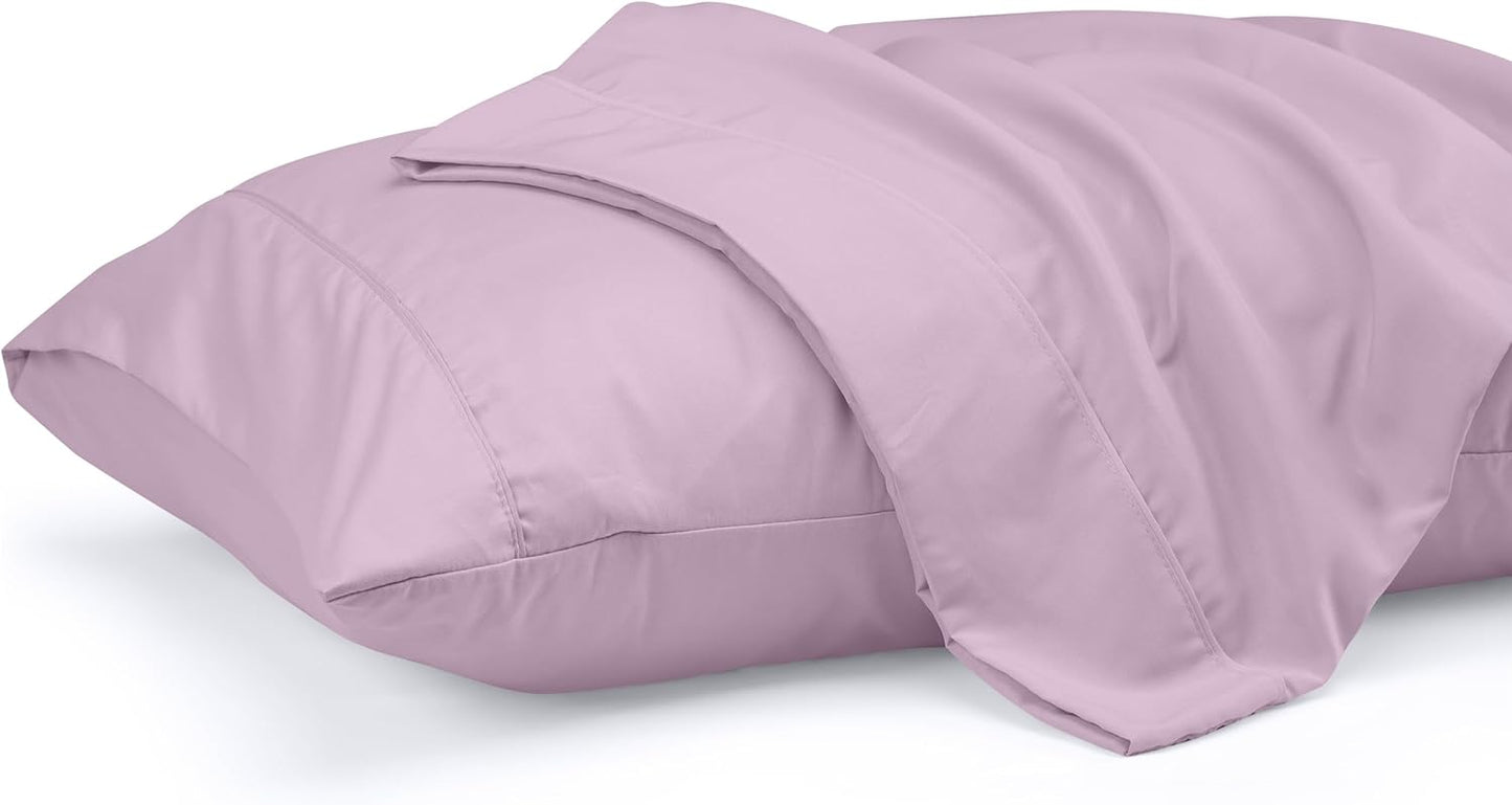 Pillow Covers by Utopia Bedding - King Size 2-Pack – Soft Brushed Microfiber – Perfect for Hospitals, Hotels, Guest Rooms – Oeko-TEX Certified, 20x40 Inches (Lavender)
