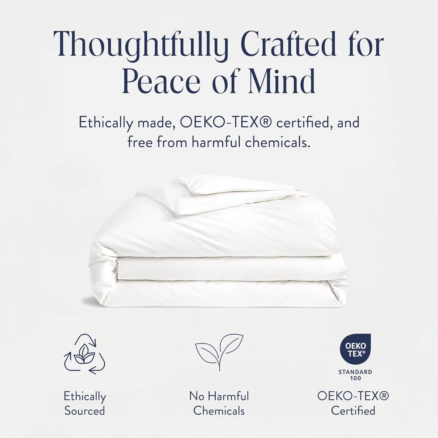 Brooklinen Luxury Percale Duvet Cover – 100% Cotton, Cool, Crisp, Extra-Long Corner Ties, Button Closure, Soft & Breathable – Machine Washable, Duvet Cover King/California King Bed Sizes (White)