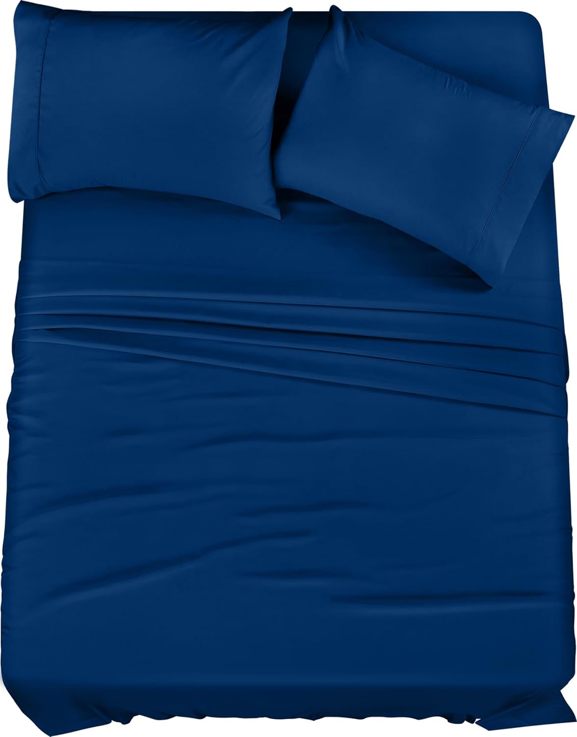 Utopia Bedding Queen Sheet Set – 4 Piece Bed Sheets for Queen Size Bed, Soft and Breathable Microfiber, Includes 1 Fitted Sheet, 1 Flat Sheet and 2 Pillowcases (Dusk Blue)