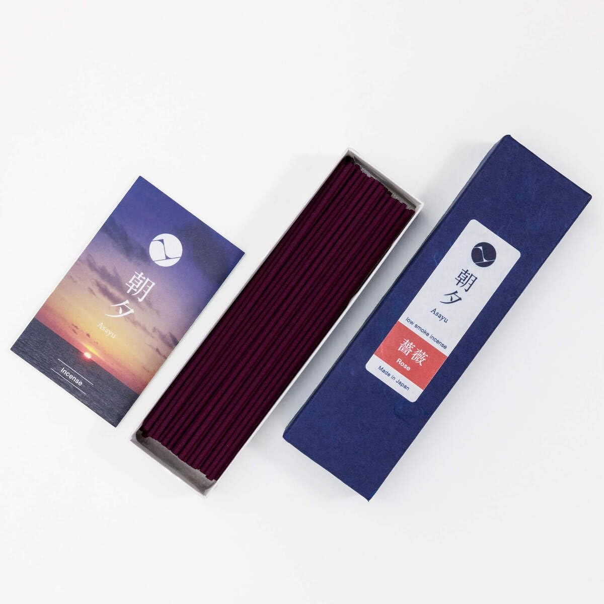 Asayu Japanese Low Smoke Rose Incense Sticks 20g Sample Size, 100% Made in Japan with Less Irritation, Non-Toxic Incense for Evening Relax, Yoga, Meditation or Mindfulness
