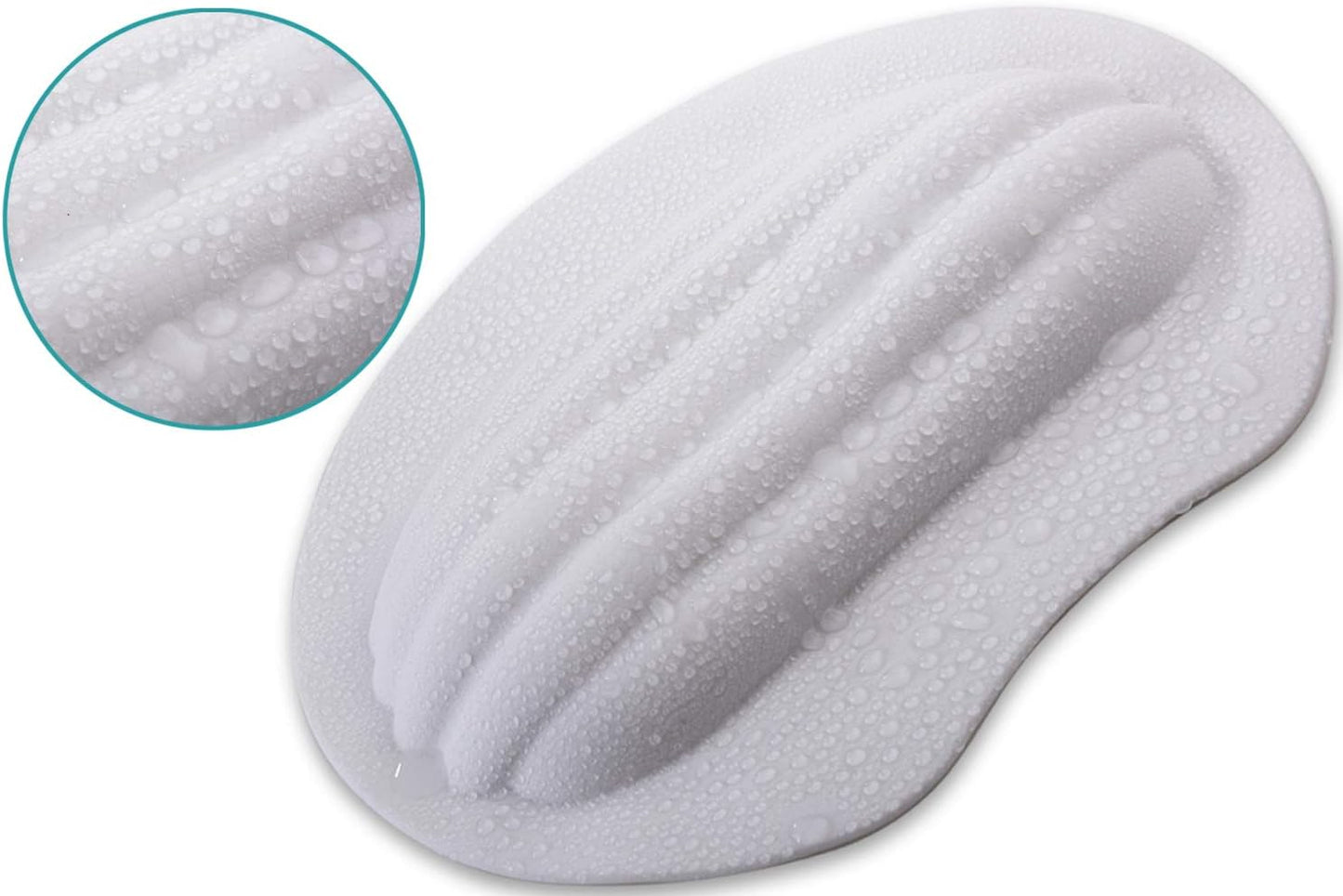 Sfiery Bathtub Pillow, TPE Bath Tub Headrest with Strong Suction Cups, Non Slip,Waterproof for Tub,Head Neck Good Support, White