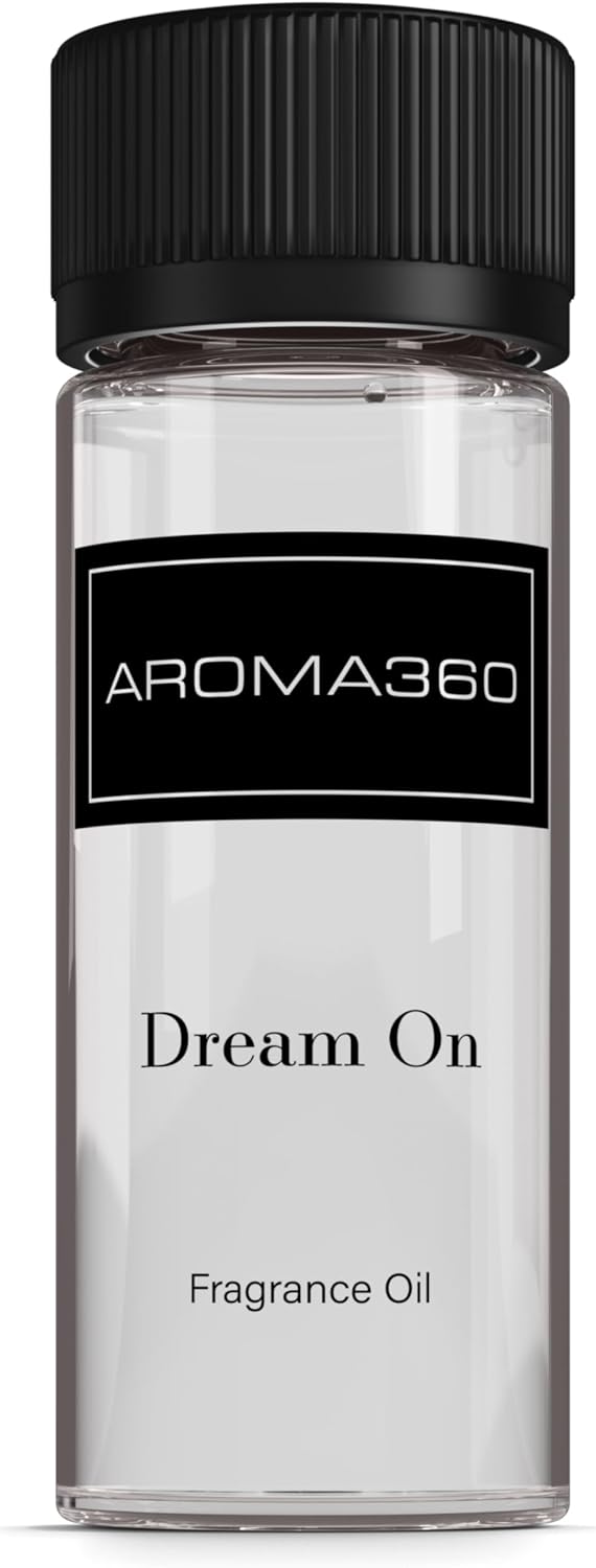Aroma360 - Dream On Fragrance Oil Blend | Hotel Inspired for Luxury Essential Oil Diffusers | Aromatherapy Scent Diffuser Oil | Serene White Tea, Healing Aloe Vera, and Warm Earthy Cedar - 50ML