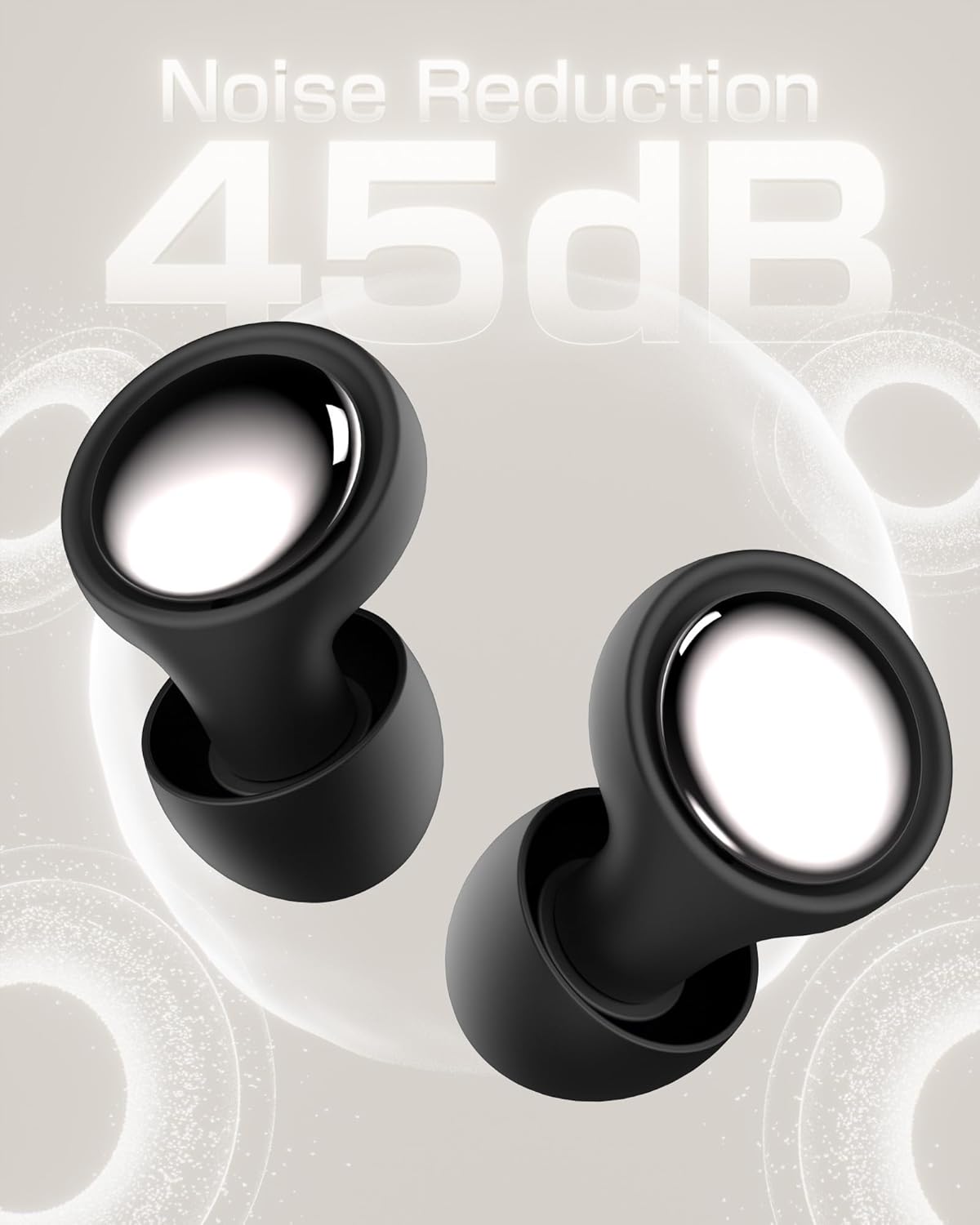 Ear Plugs for Sleeping and Concerts with Cord, Anti-Loss Reusable Earplugs, Ultra-Comfy Earplugs, 45dB Noise Reducing, Hearing Protection for Travel & Focus, 7 Pair Silicone & Foam Eartips