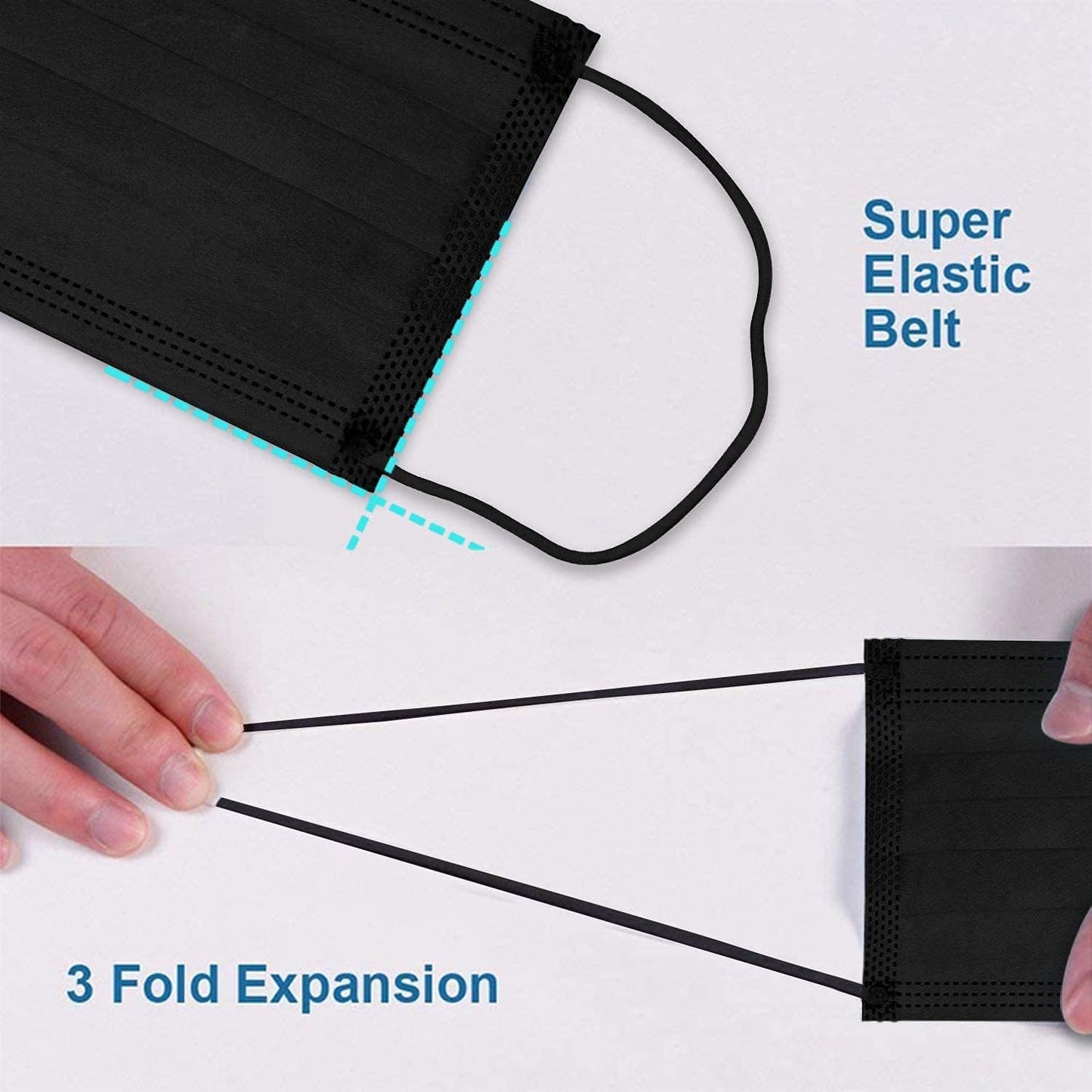 2000PCS Wholesale Bulk Disposable Face Masks, Non Woven Thick 3-Layers Breathable Face Mask for Adults