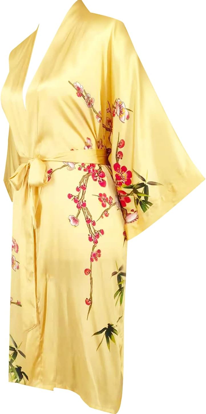 women's 100% silk kimono, short bathrobe pajamas, kimono pajamas
