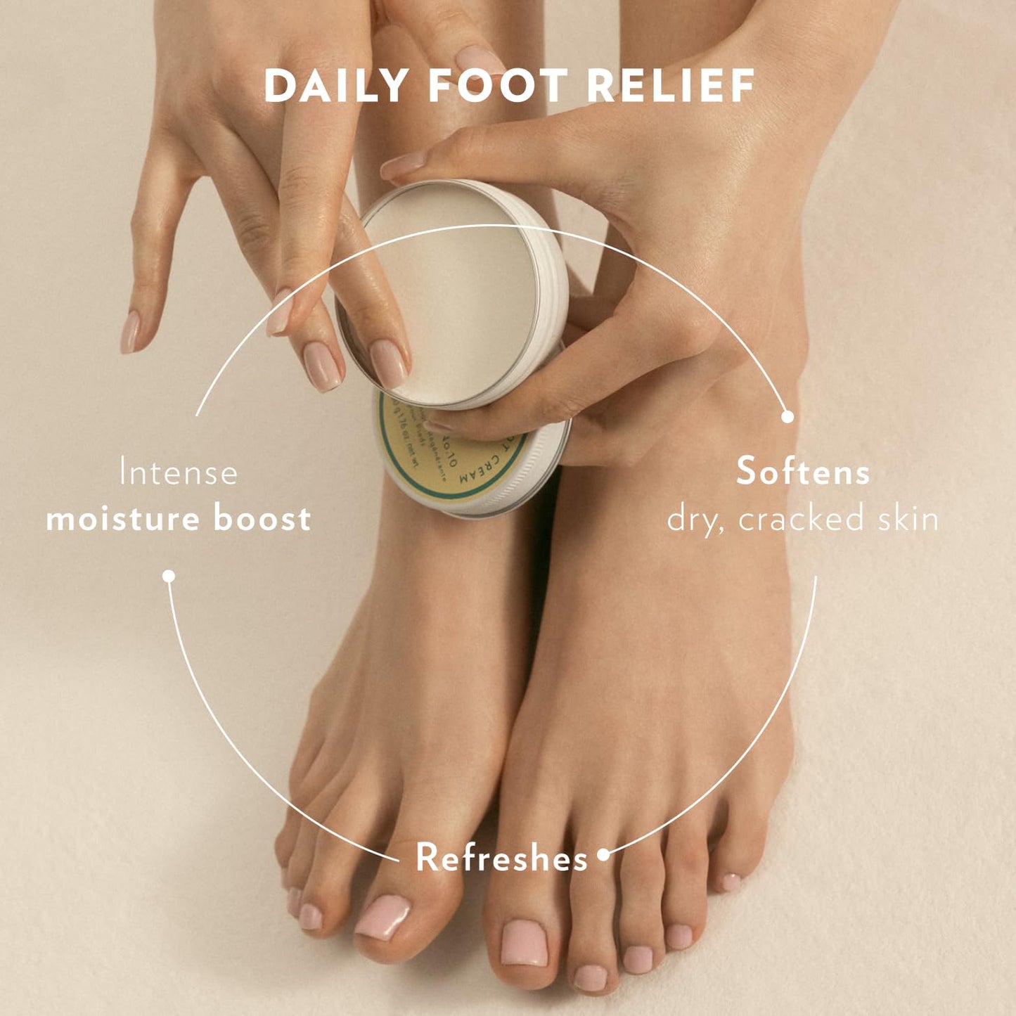 Alba1913 Vegan Foot Cream for Dry Cracked Heels & Feet – Instant Moisture Boost, Care Products for Cracked Heel Repair, Daily Foot Moisturizer Cream for Women & Men w/Shea Butter & Coconut Oils - 50g