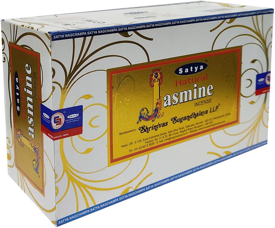 Natural Jasmine Incense Sticks and Incense Stick Holder Bundle Insence Insense Satya