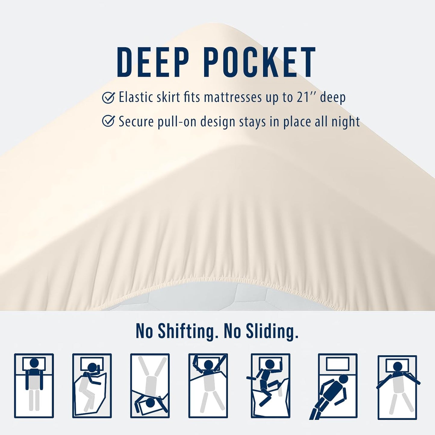OLANLY King Quilted Fitted Mattress Pad – Soft Pillow Top Mattress Topper, Down Alternative Fill, Cooling Comfort Breathable Mattress Cover, Machine Washable Deep Pocket Mattress Protector, Ivory