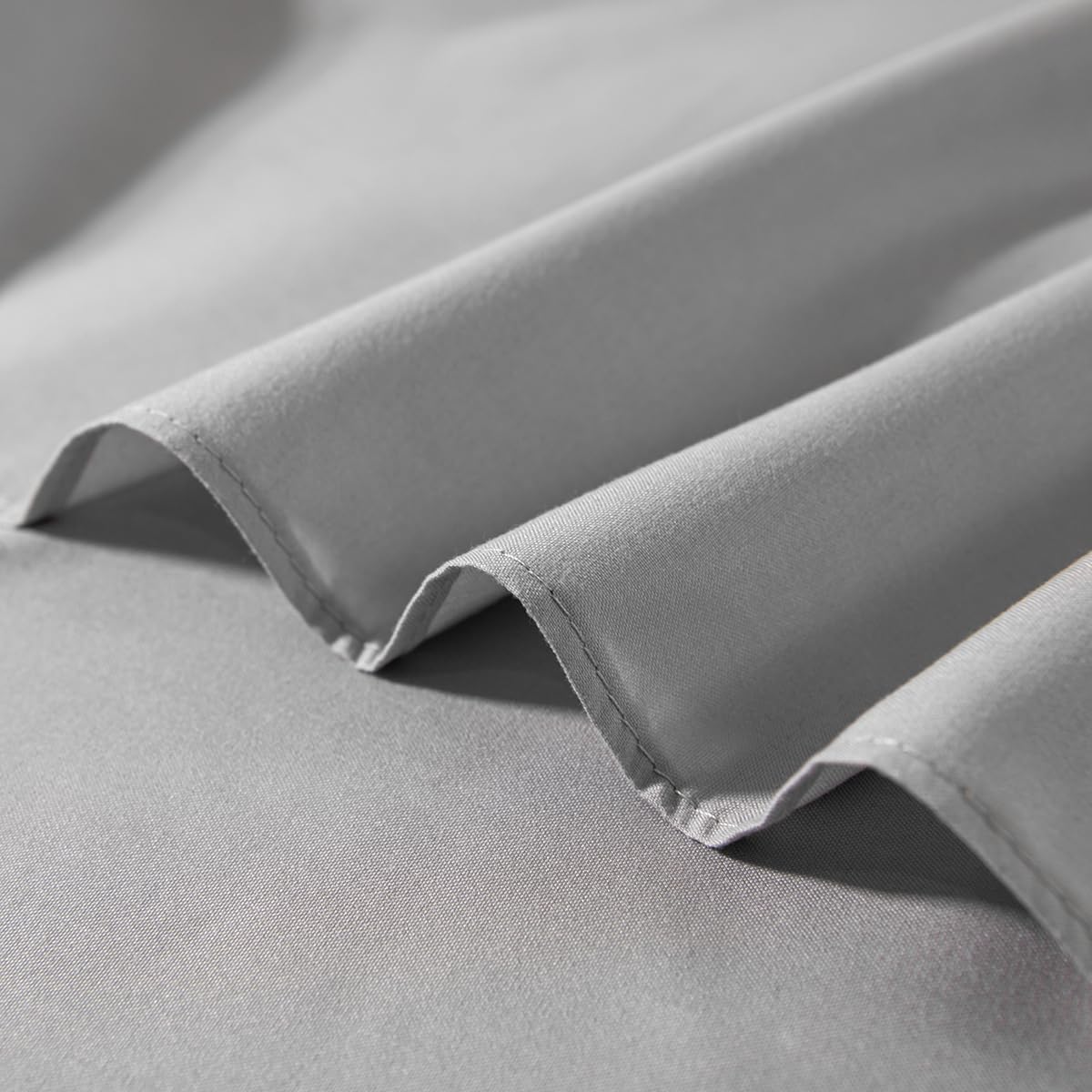 Bed Skirt Queen Size Ruffled Bed Skirt with Split Corners, Queen Bed Skirt 18 Inch Drop, TSUTOMI Queen Size Bed Skirt Light Grey for Ruffled Bed Skirt with Split Corners, Bed Skirt Queen Size