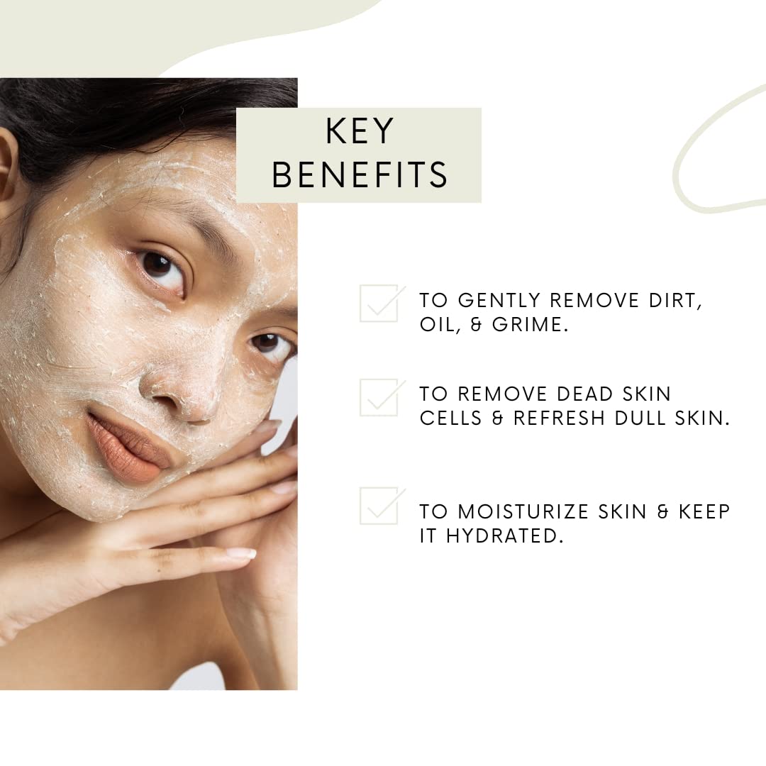 Amira Beauty Cucumber Facial Scrub Exfoliator - Best Face Scrub for Women, Cleanses, Removes Dead Skin, Blackheads, Pores and Acne - Moisturizes, Brightens, and Softens - For all Skin Types, 200 grams