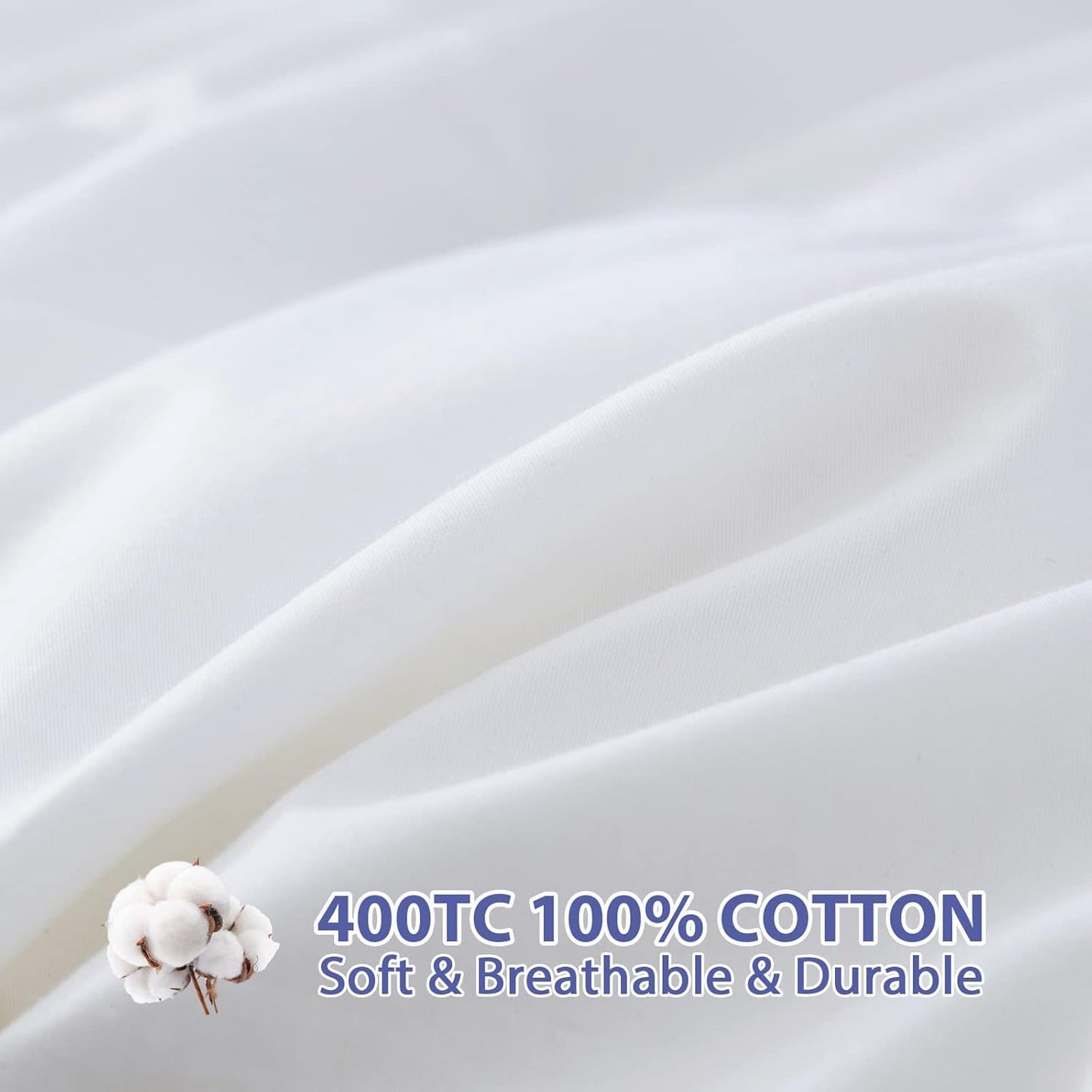 ABENE Mattress Topper for Back Pain Relief, Extra Thick Mattress Pad Pillowtop, Soft Mattress Protector Cover with 8"-21" Deep Pocket (Pure White, Full, Feather Down)