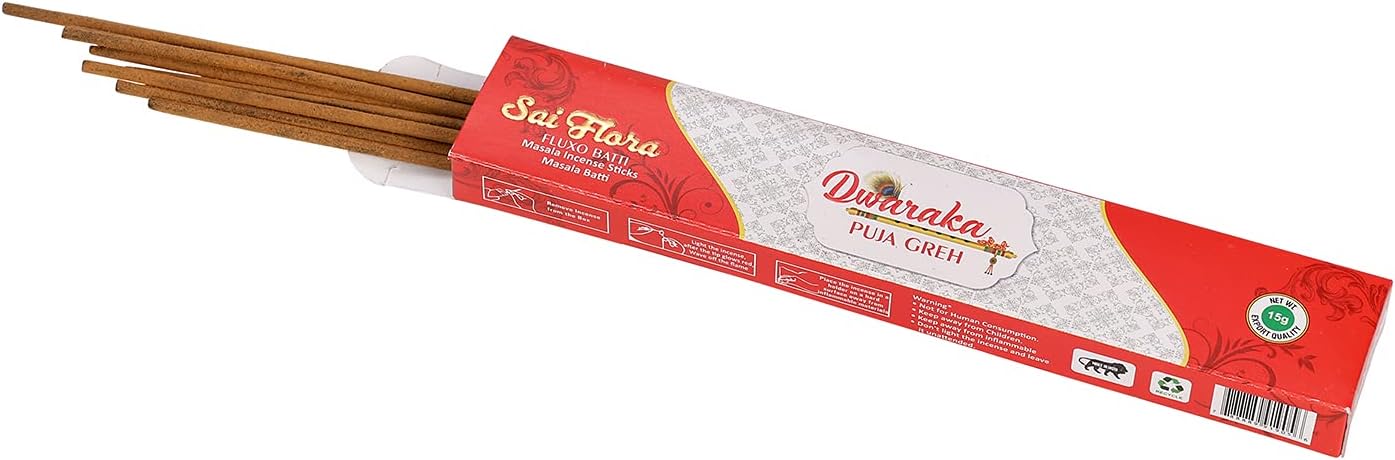 Dwaraka - Incense Sticks - Sai Flora, 100 Sticks, All Natural, Chemical Free