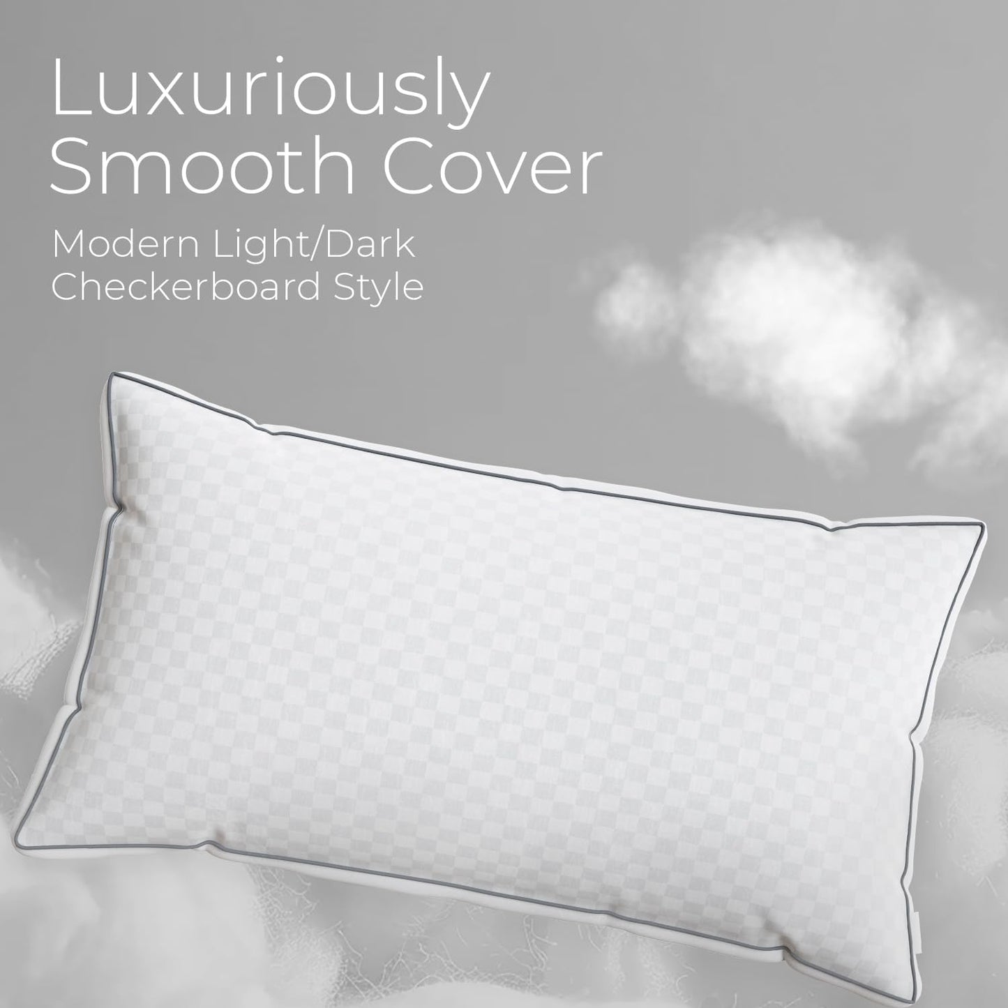 Sweetnight Pillows Queen Size Set of 2, Bed Hotel Pillows, Almohadas para Dormir, Side Back Stomach Sleeper, Relief Neck, Head, Shoulder