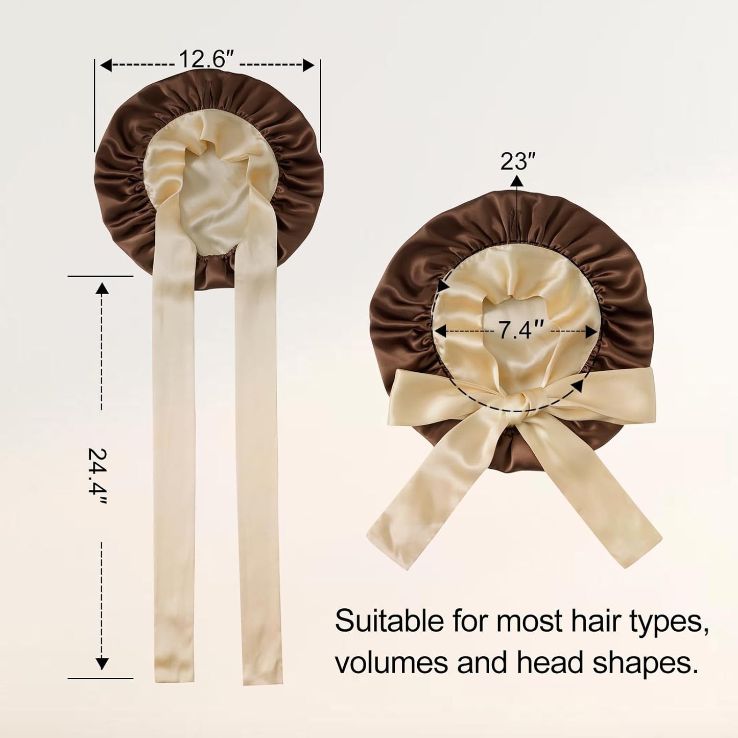 ZIMASILK 100% Mulberry Silk Bonnet for Sleeping Women Double Layer Hair Wrap with Silk Tie Band,1 Pack