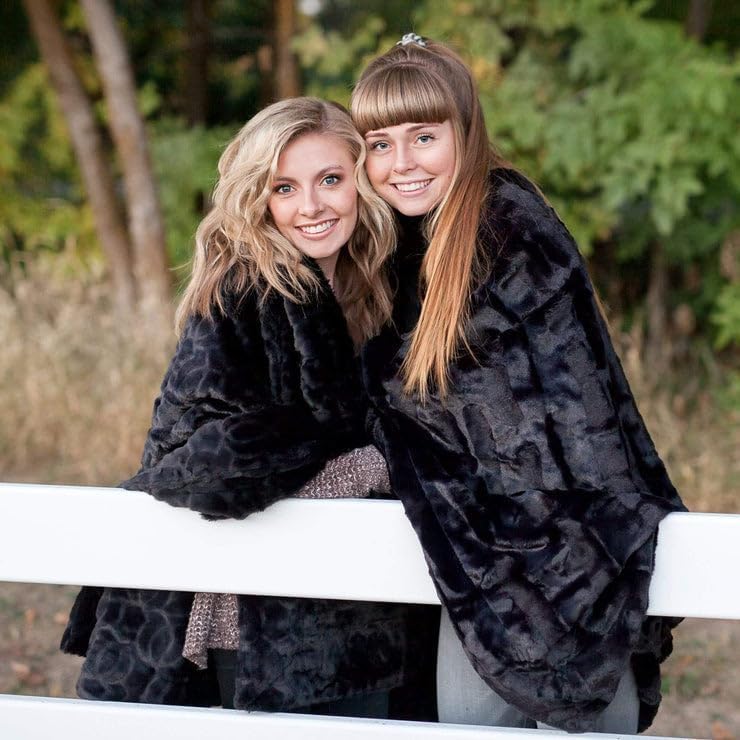 Minky Couture Sorbet Blanket - Ultra-Soft Throw for Silky Smooth Comfort - Premium Decorative Throw Blanket - Midweight, Breathable Fabric - Machine Washable Monster, Black