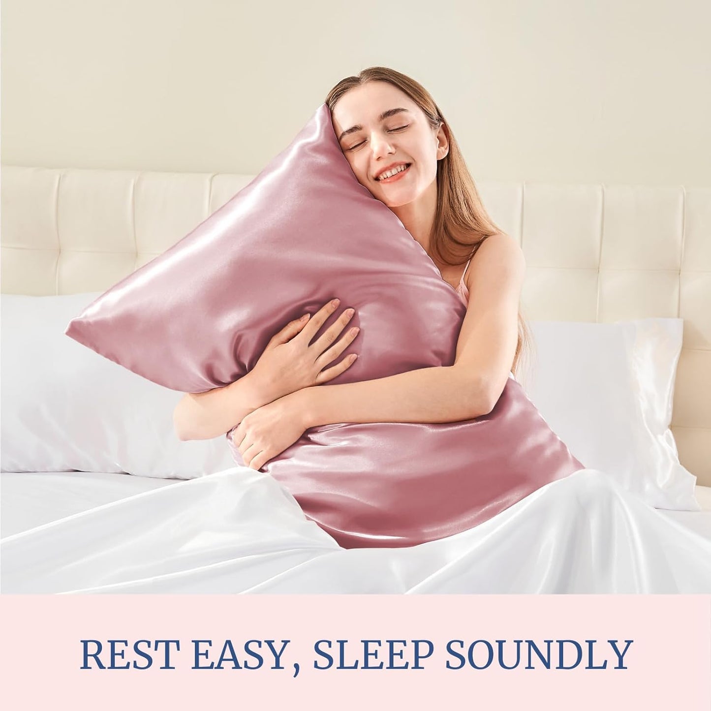 BEDELITE Satin Pillowcase for Hair and Skin, Super Soft Similar to Silk Pillow Cases 4 Pack with Envelope Closure, Cooling Pillowcases for Women Men (20"x40" King Size, Nostalgia)