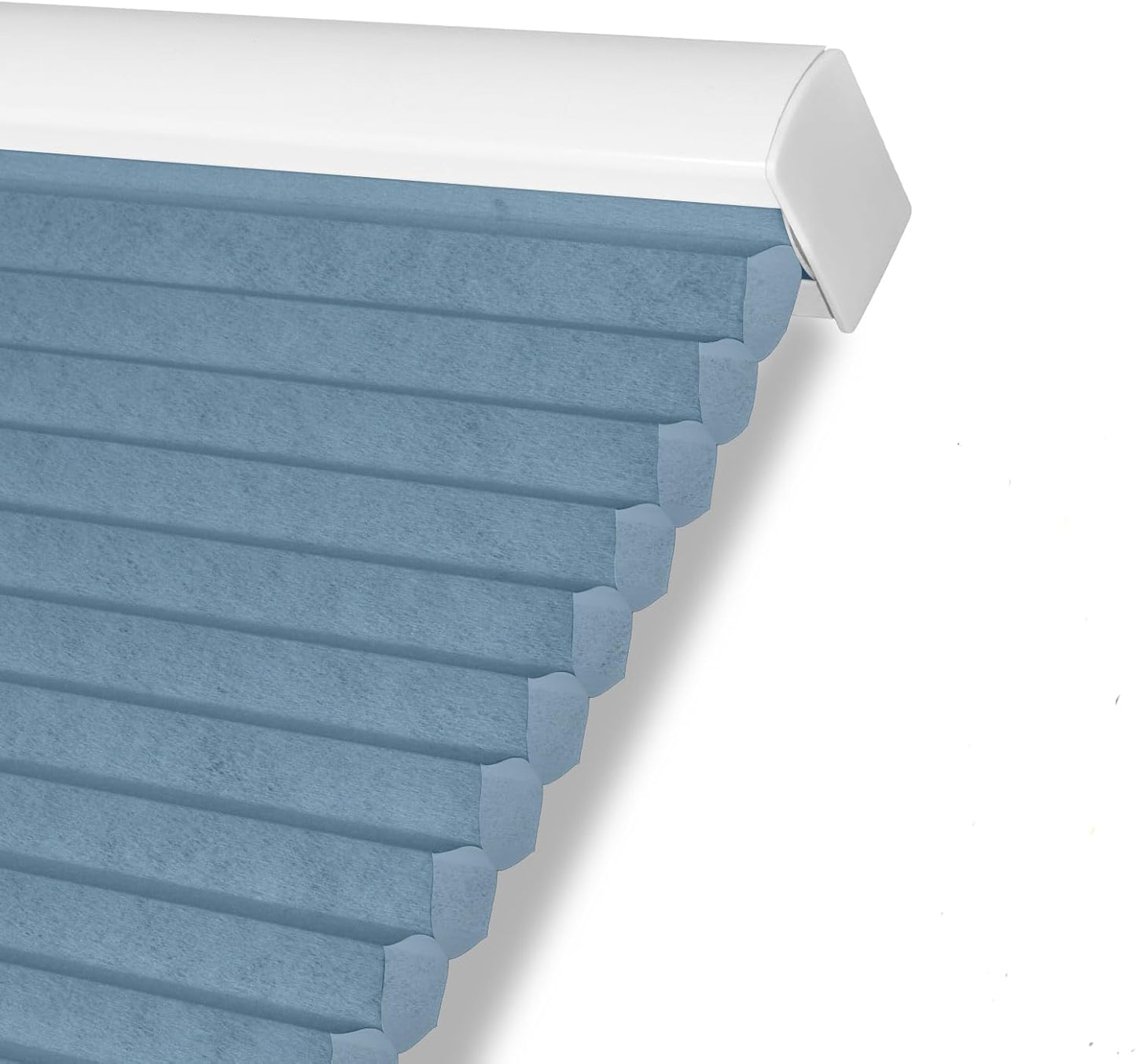 Persilux Light Filtering Cellular Window Shades Cordless Shades Bottom up UV Protection Room Darkening Honeycomb Blinds for Windows, Home and French Doors, Blue, 56" W x 38" H