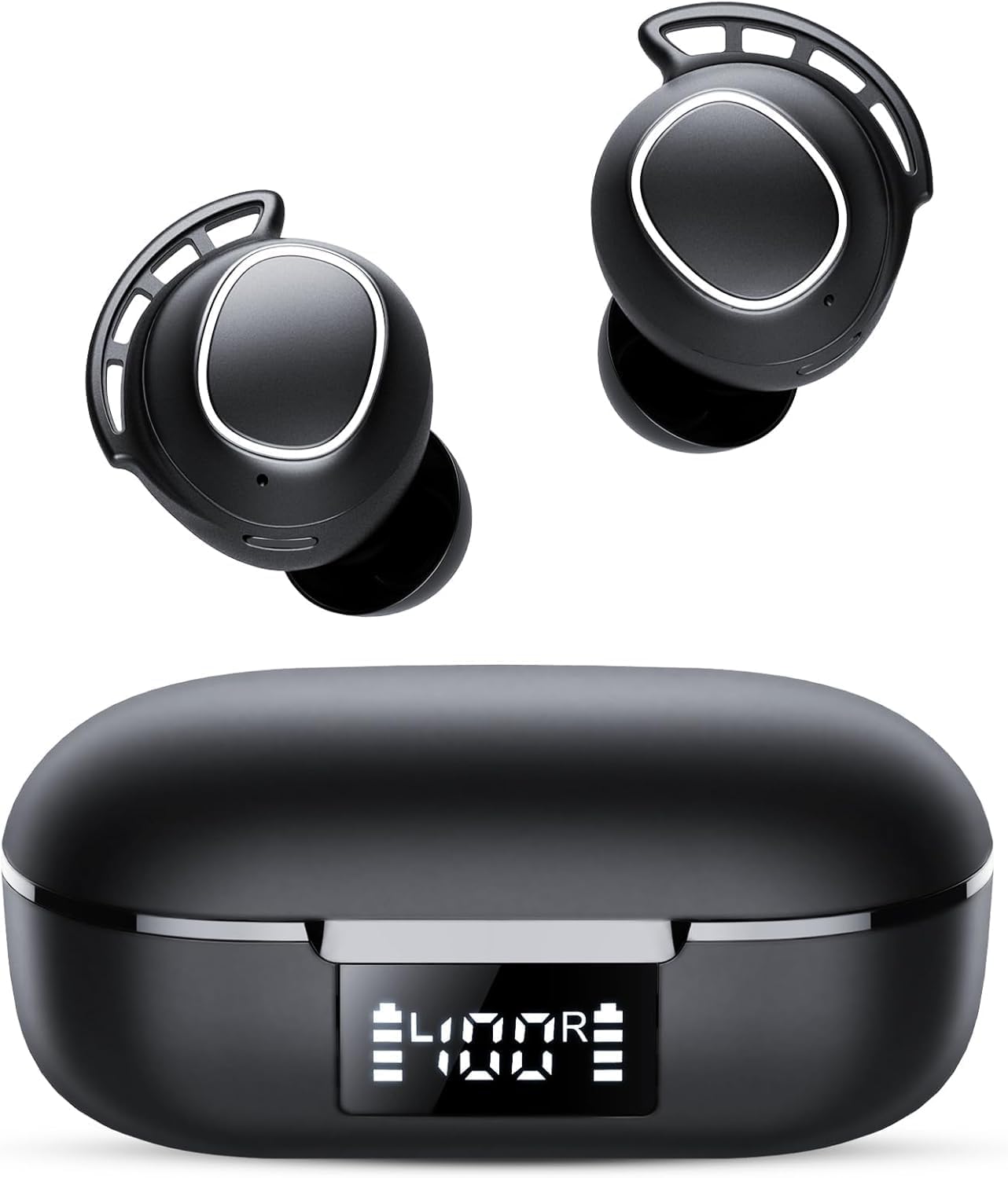 Tiksounds Ear Buds Mini Wireless Earbuds, Bluetooth 5.3 Headphones Bass Stereo, 60H Playtime Noise Cancelling Earbuds with 4 Mic, IP8 Waterproof Lightweight in Ear Earphones for Workout/Running