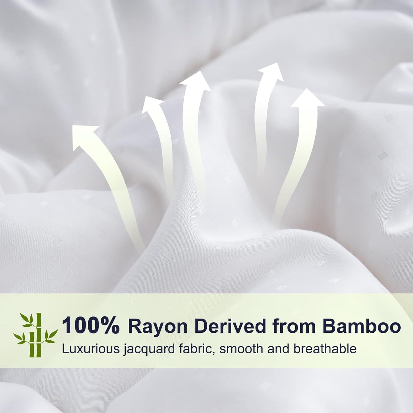 YOUR MOON Luxurious All Season Wool Comforter King Size 100% Natural Australian Wool Duvet, Hypoallergenic Premium Filled Comforter, Noiseless Jacquard Rayon Derived from Bamboo Shell(White)