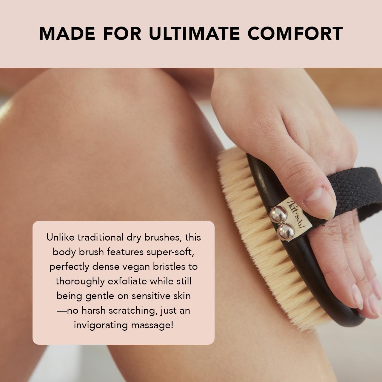 Kitsch Dry Brushing Body Brush & Exfoliating Sugar Body Scrub Bar with Discount