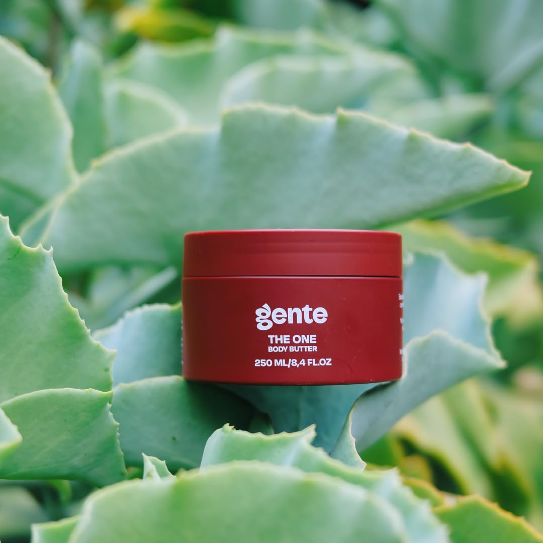 Gente Beauty The One Body Butter Intense Moisturizer with Cupuaçu, Hyaluronic Acid & Pracaxi Oil for Deep Hydration & Smooth Skin– 8.4 fl oz
