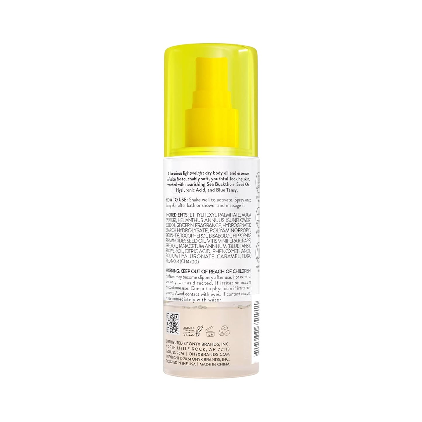 Onyx Professional Hydrating Dry Body Oil & Essence Duo, Sandalwood Vanilla, 3.7 fl oz, 2pk