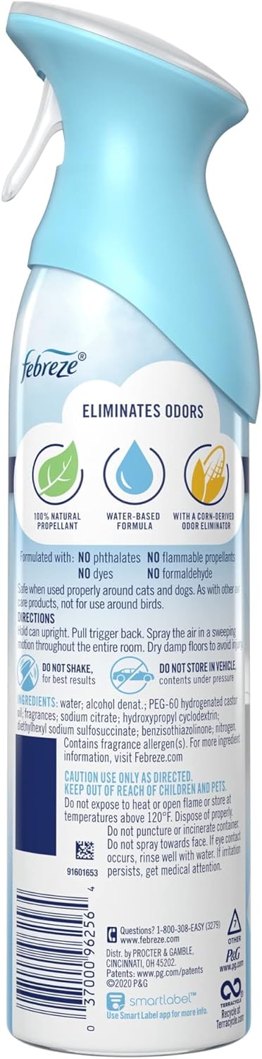 Febreze® Odor-Fighting Air Fresheners, Linen Sky™, 8.8 Oz, Carton Of 6 Fresheners