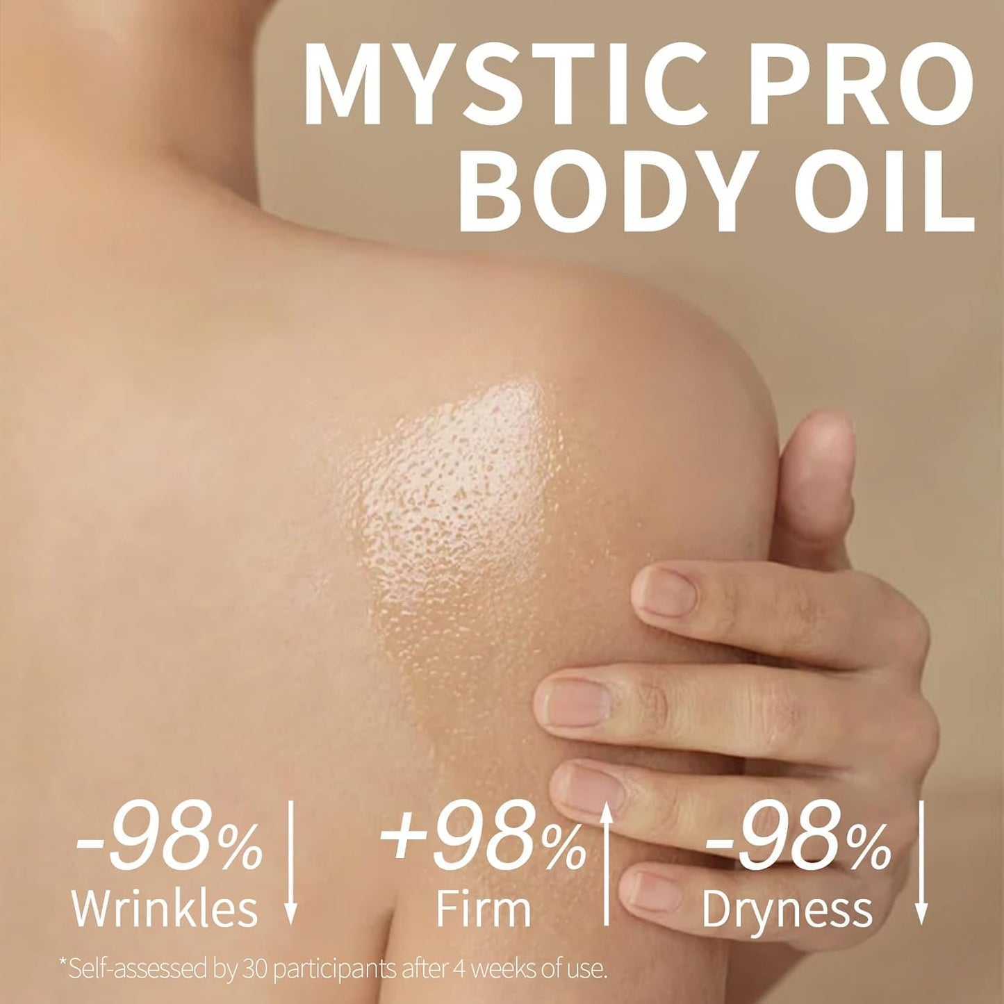 Mystic Body Firming Oil Deep Lasting Hydration and Firming Skin for Full Body Skin Tightening Body Oil After Shower 4.23 fl oz (Fragance free)