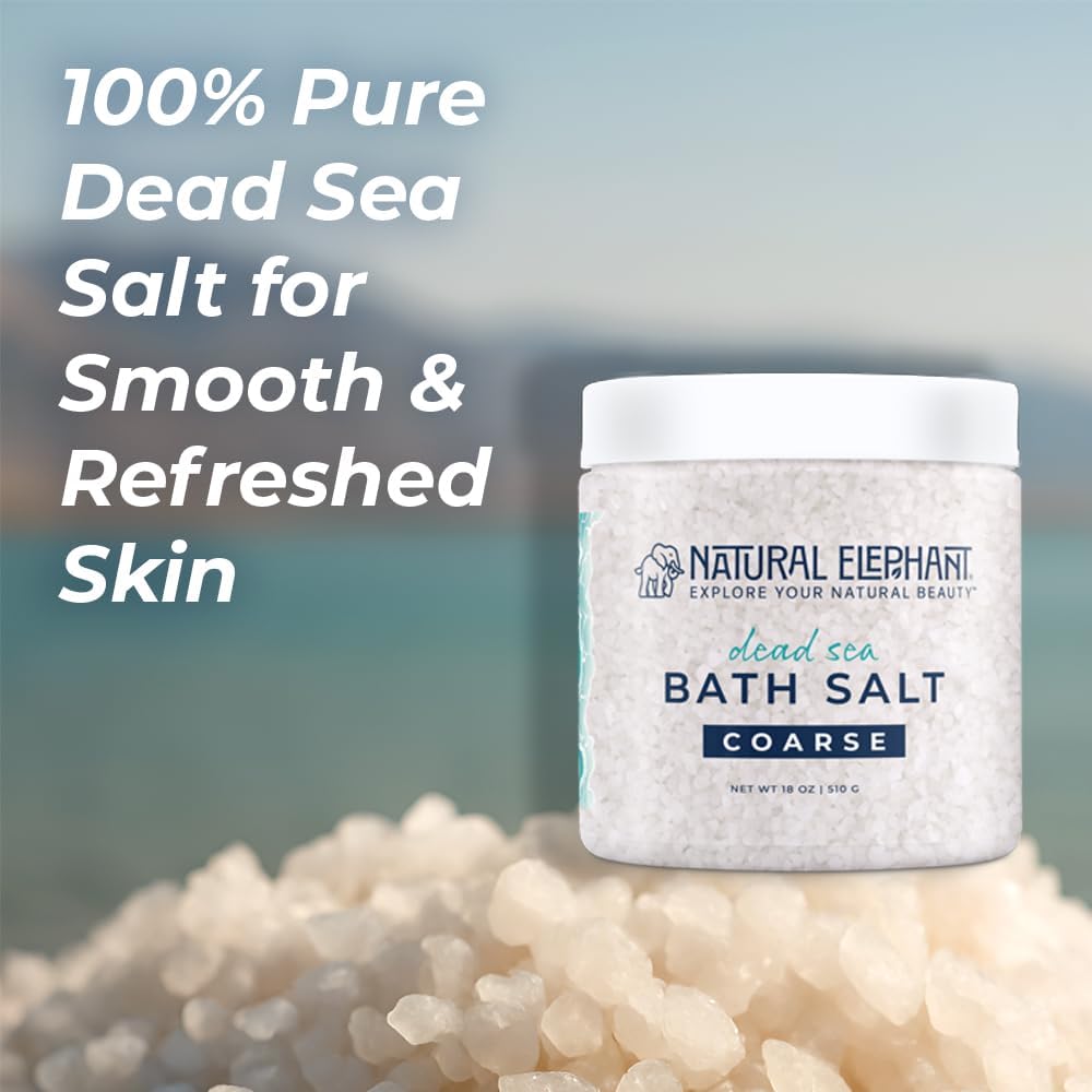 Dead Sea Salt Coarse Grain Bath Soak 18 oz – Relaxing Mineral Soak
