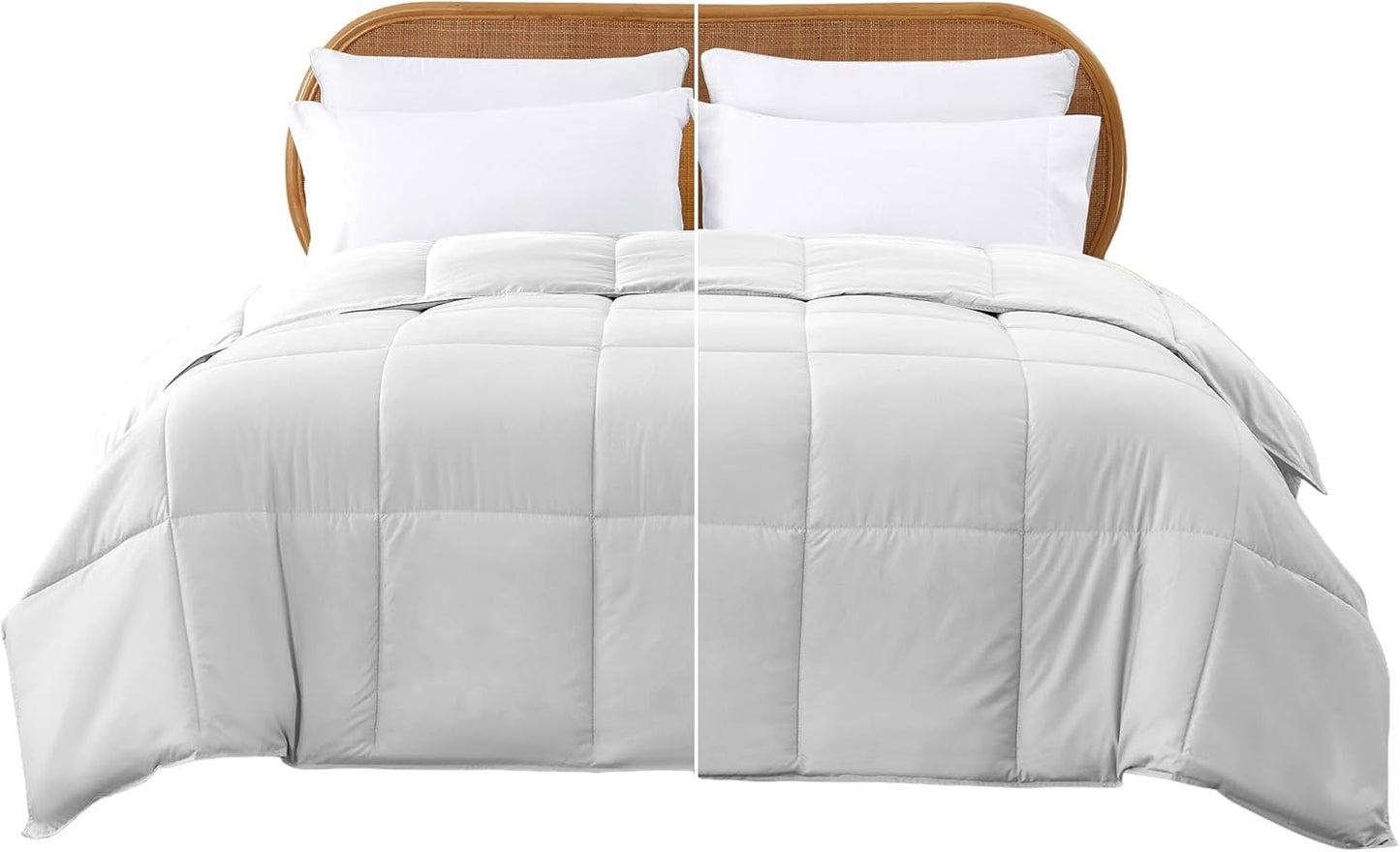 Modern Threads Down Alternative Reversible Comforter White/White Queen