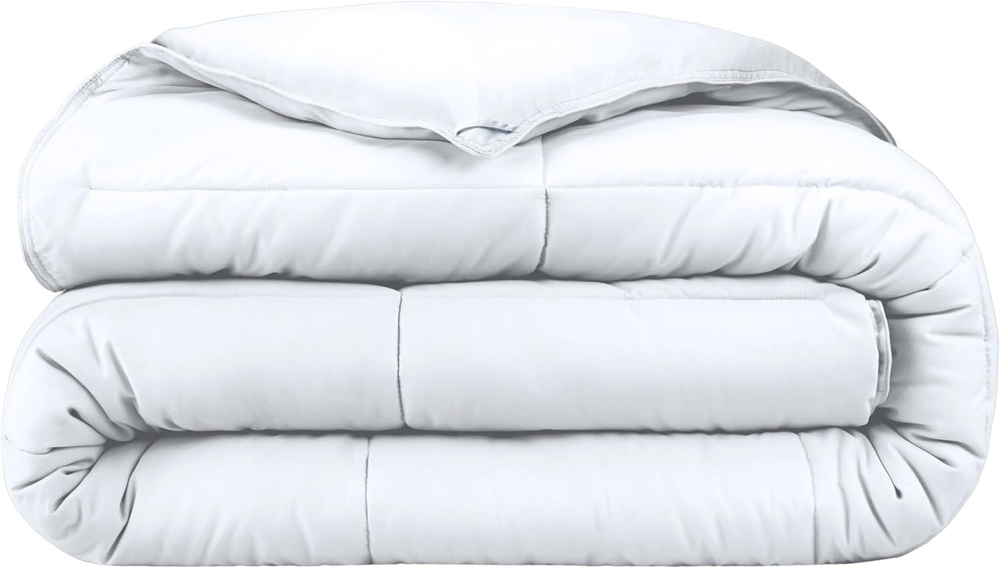 Bare Home Duvet Insert Comforter - Oversized Queen - Goose Down Alternative - Ultra-Soft - Premium 1800 Series - All Season Warmth - Bedding Comforter (Oversized Queen, White)