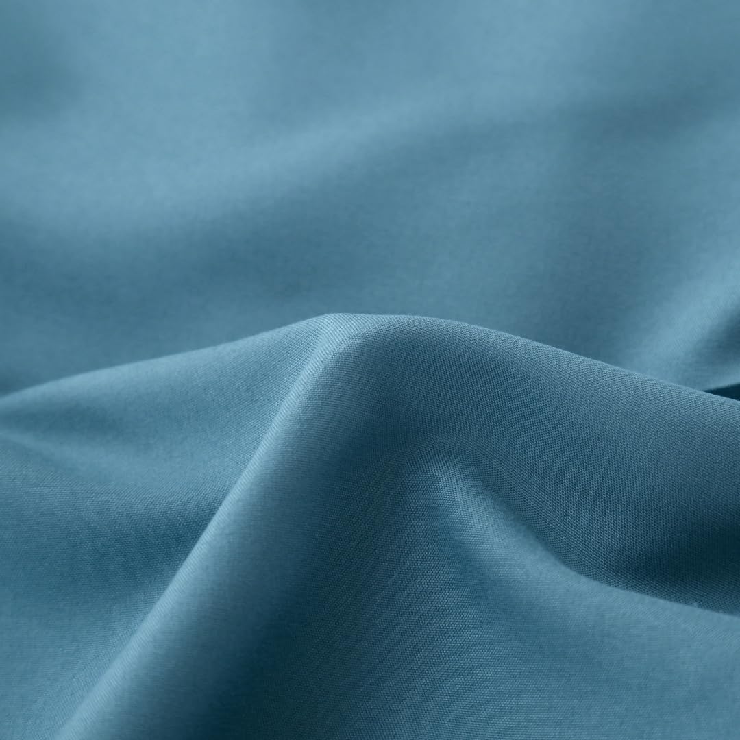 Bed Skirt Queen Size Ruffled Bed Skirts with Split Corners, 18 Inch Drop Dust Ruffle Bed Skirt with Platform, Teal Blue, Queen - 18" Drop