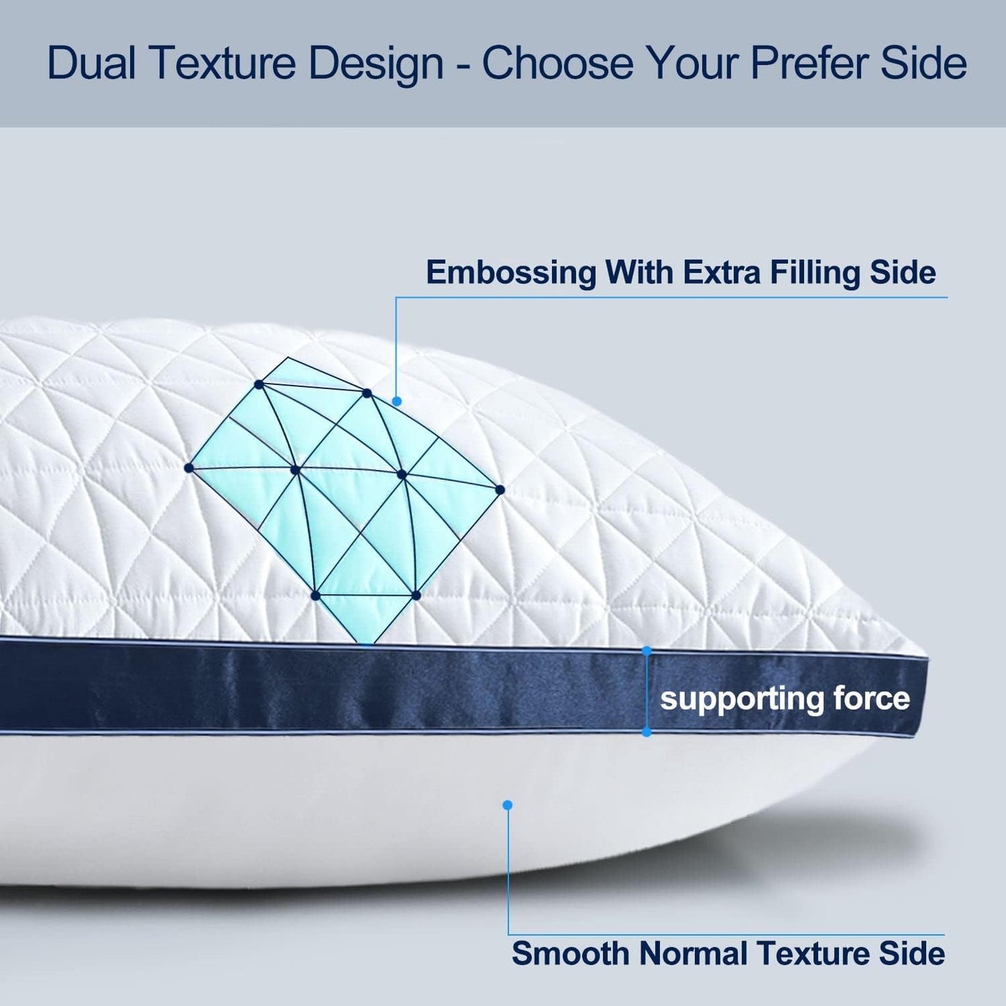 Pillows Standard Size Set of 4 Cooling Hotel Luxury Bed Pillows for Sleeping 4 Pack, Supportive Breathable Down Alternative Gusset Standard Pillow for Back Stomach or Side Sleepers