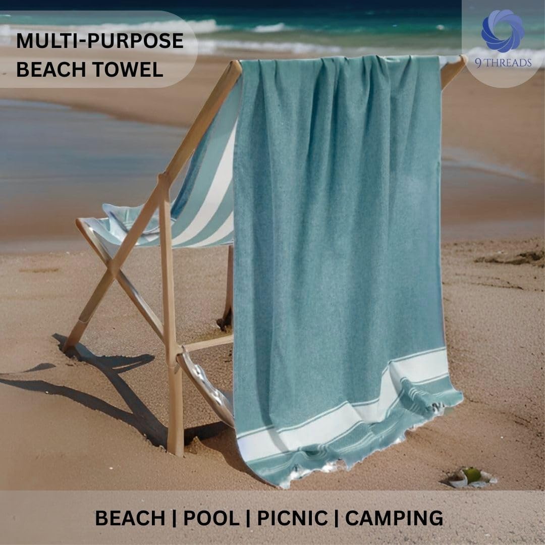Cotton Turkish Beach Towel Towels Oversized 36"x72" Pool Absorbent Extra Large Quick Dry Sand Travel Towel (Mix, 6 Pack)