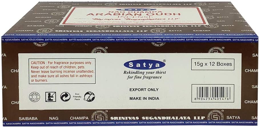 Arabian Oudh Incense Sticks and Holder Bundle - Satya Incense